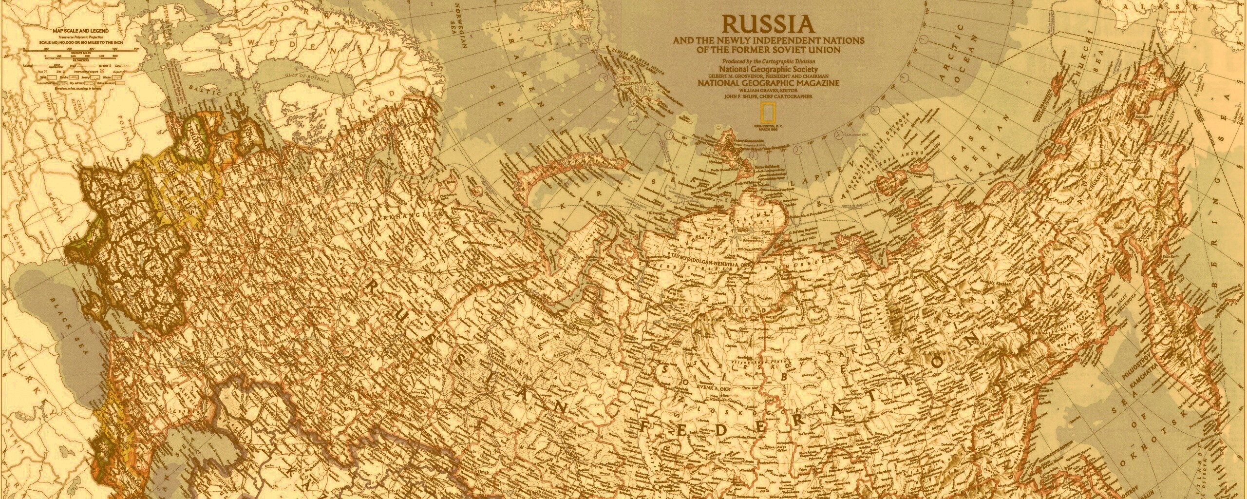 Карта России обои