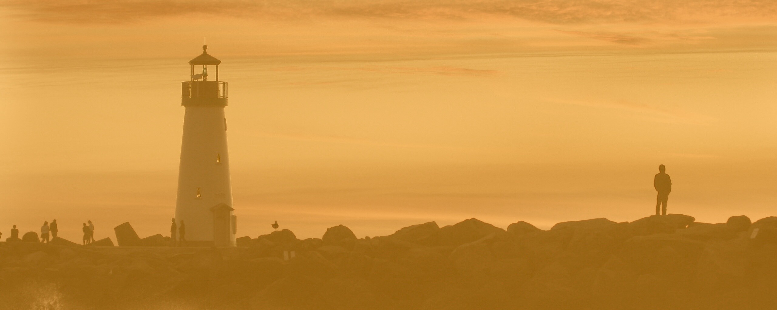 Вечерний маяк обои