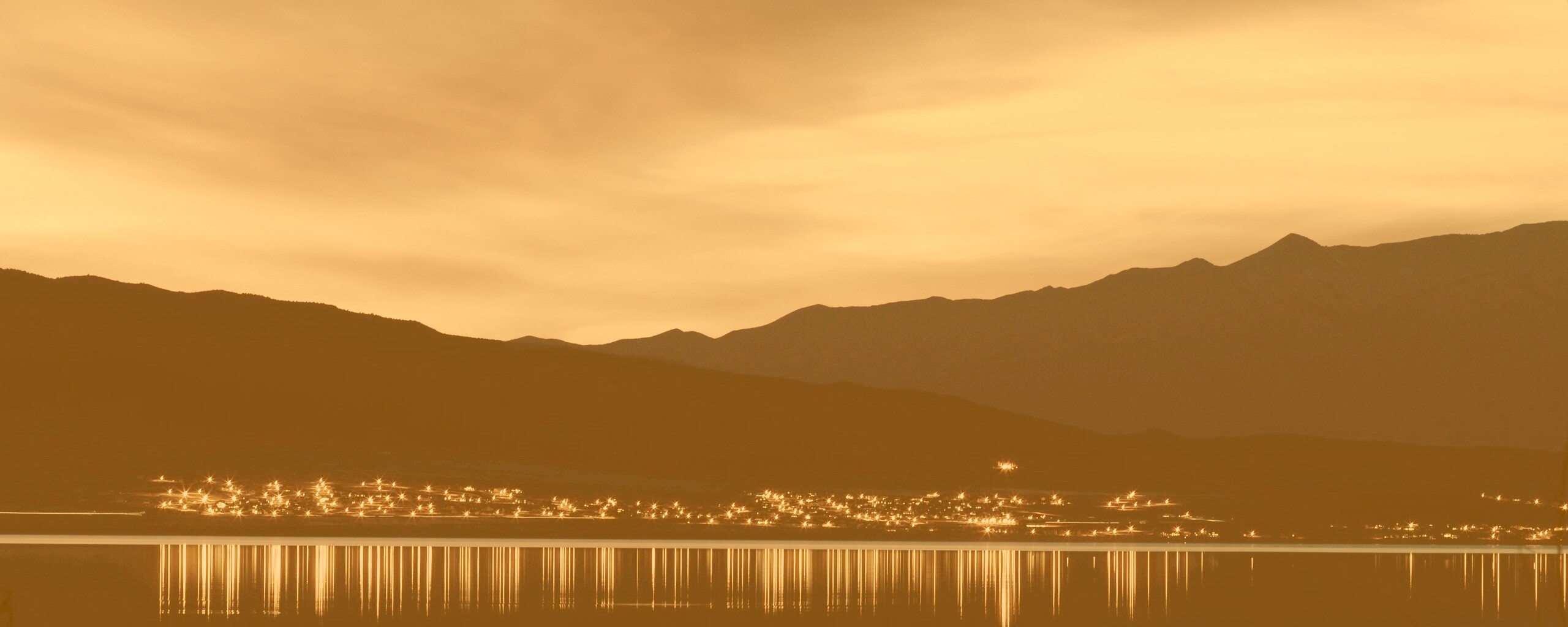 Закат на озере Юта обои