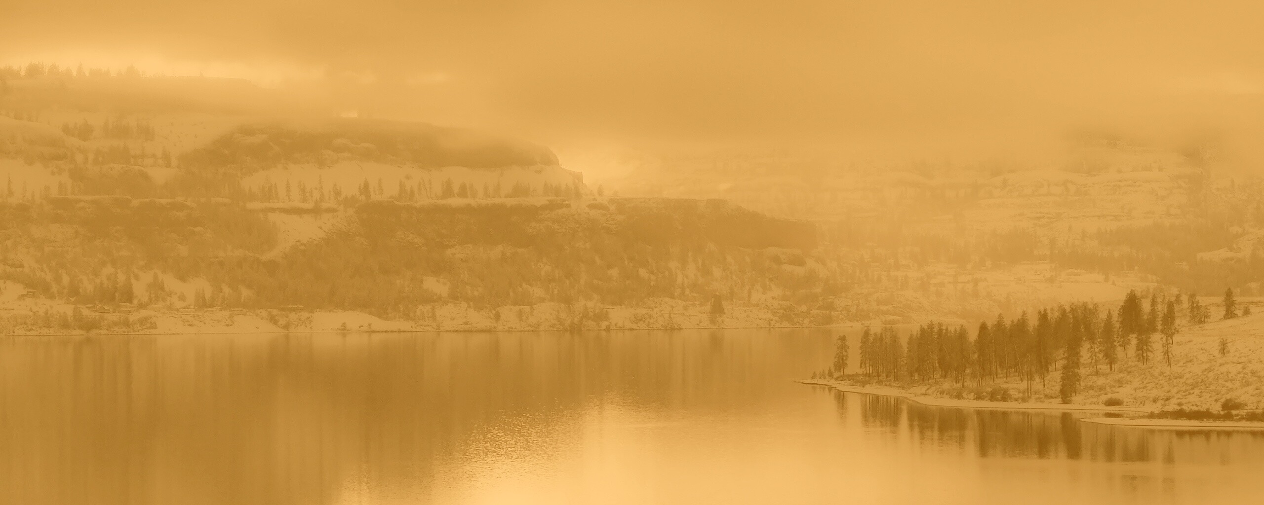 Озеро зимой обои