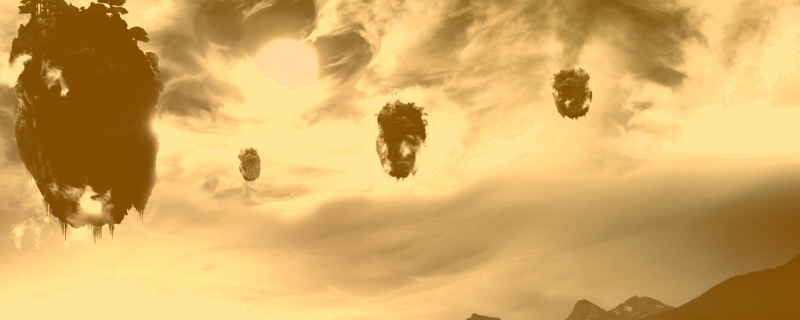 Летающие острова обои