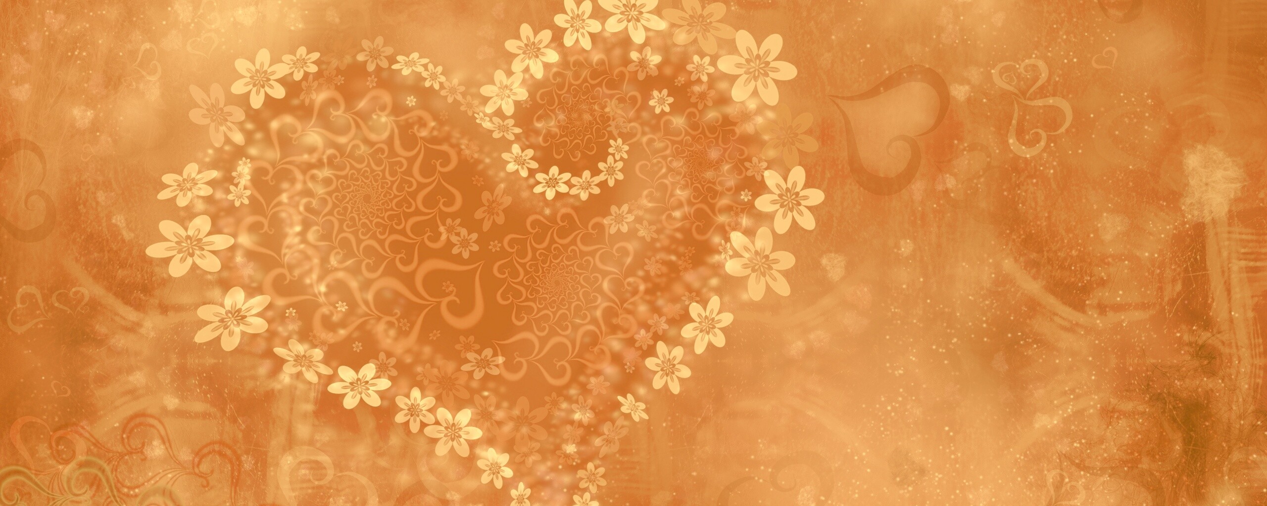 Цветочное сердце обои