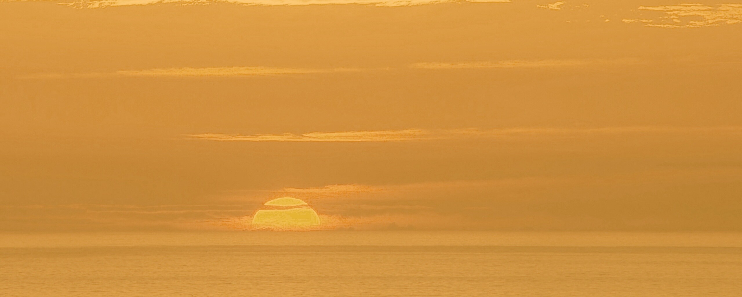 Закат в море обои