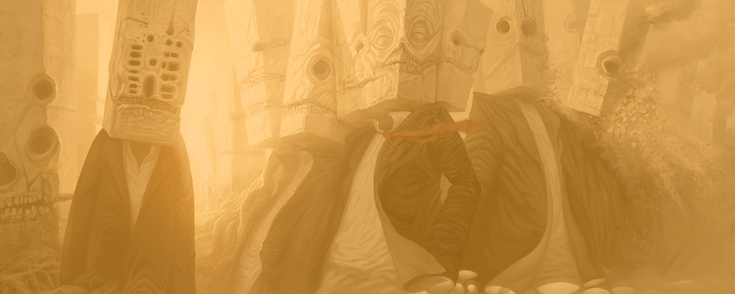 Каменные головы обои