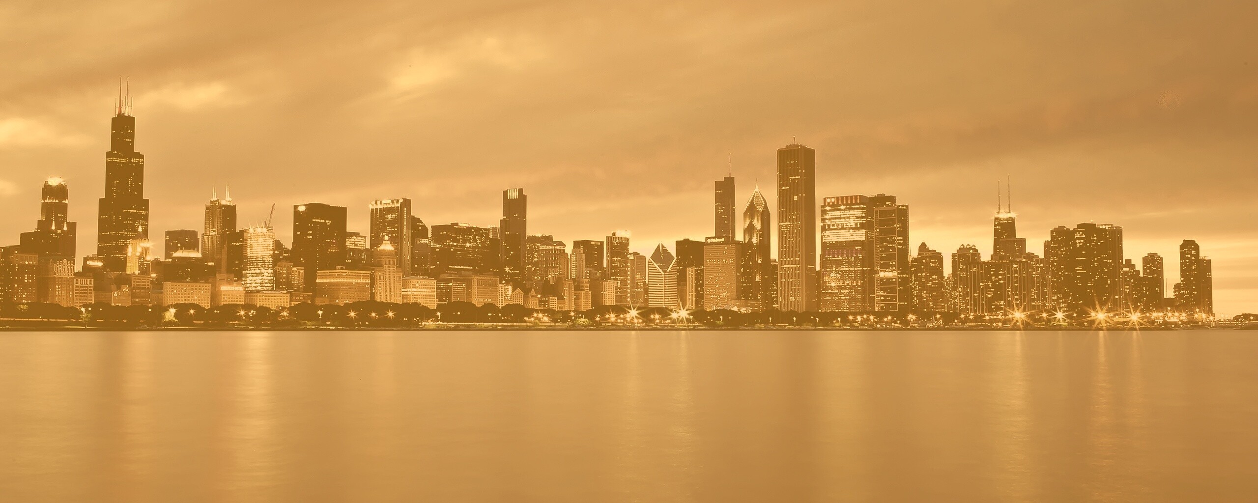Чикаго с воды обои