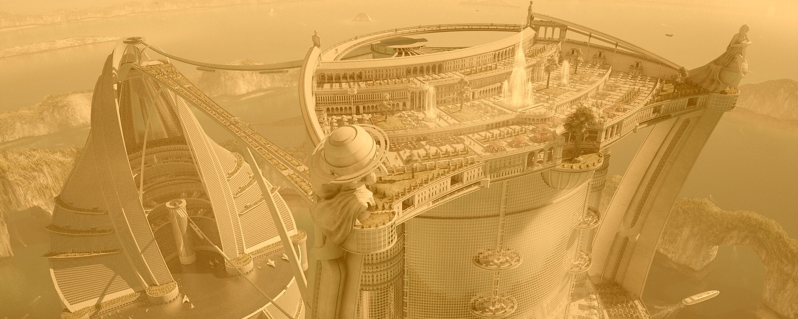 Город будущего обои