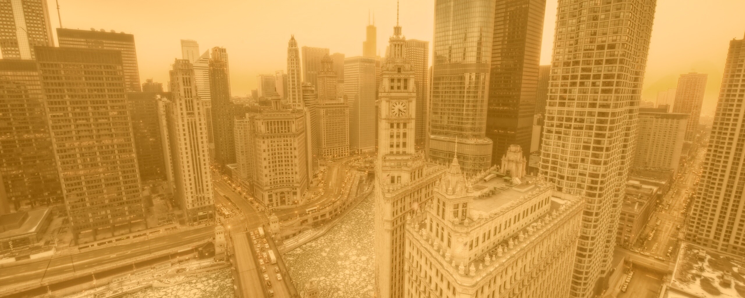 Вид на город обои