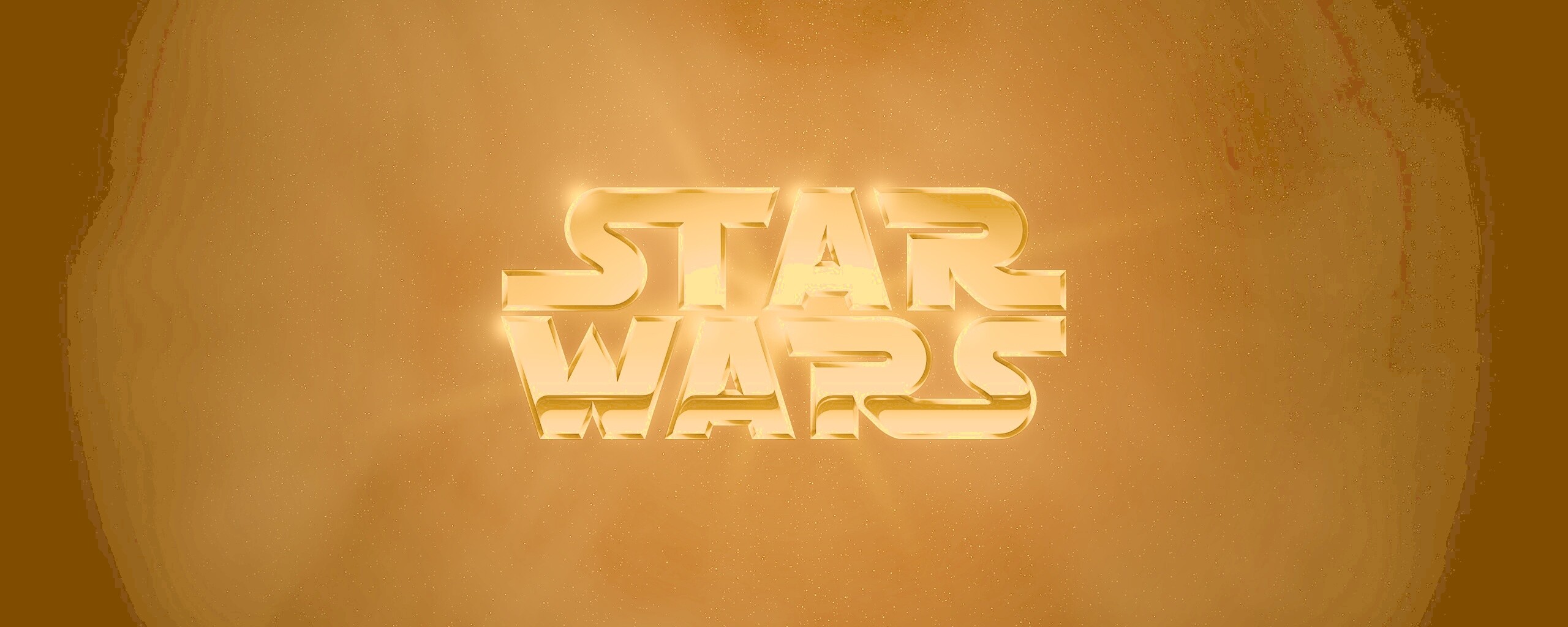 Золотой логотип Star Wars обои