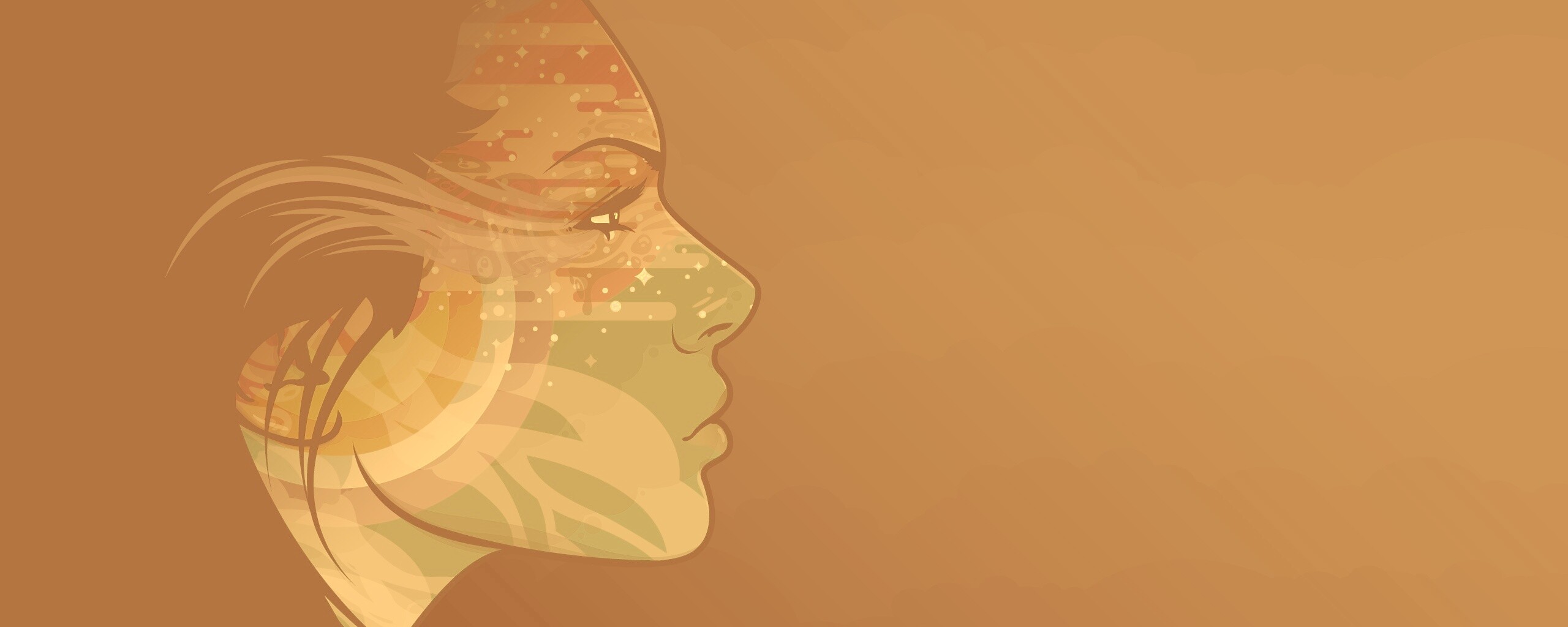 Профиль девушки обои