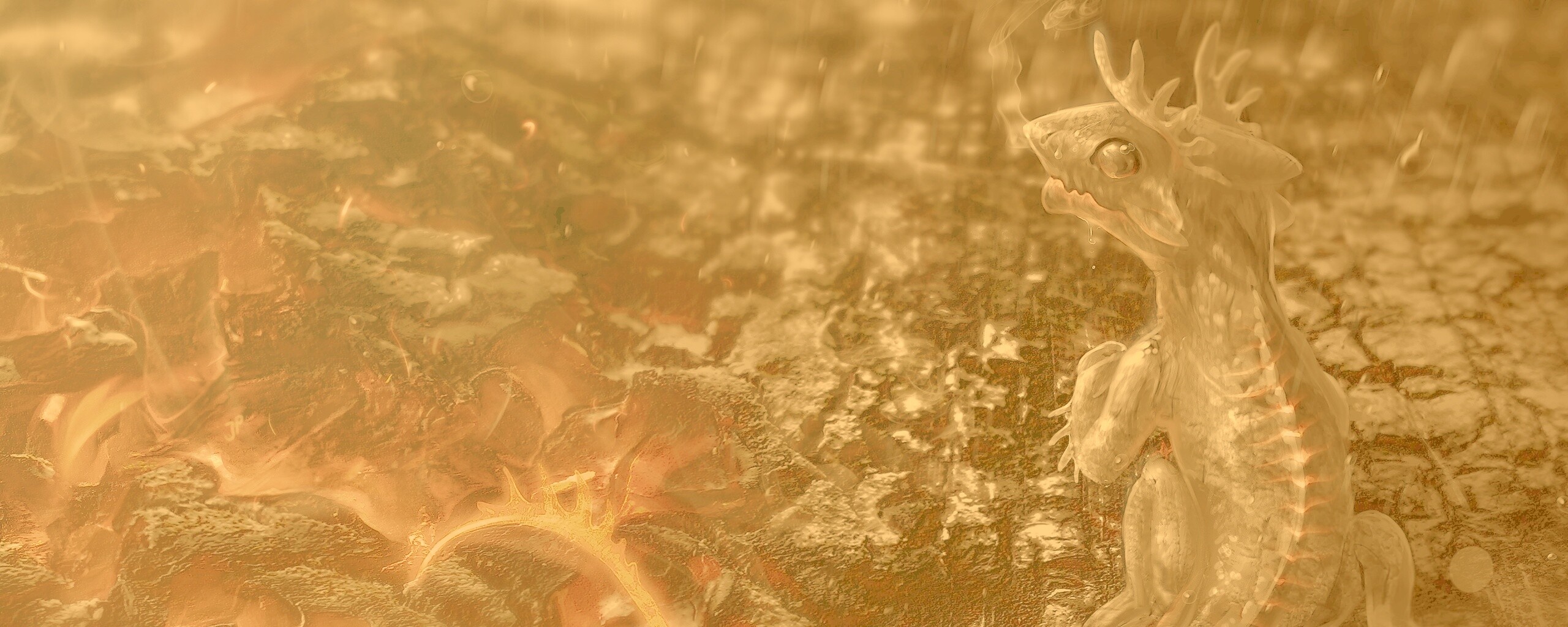 Огненный дракончик обои