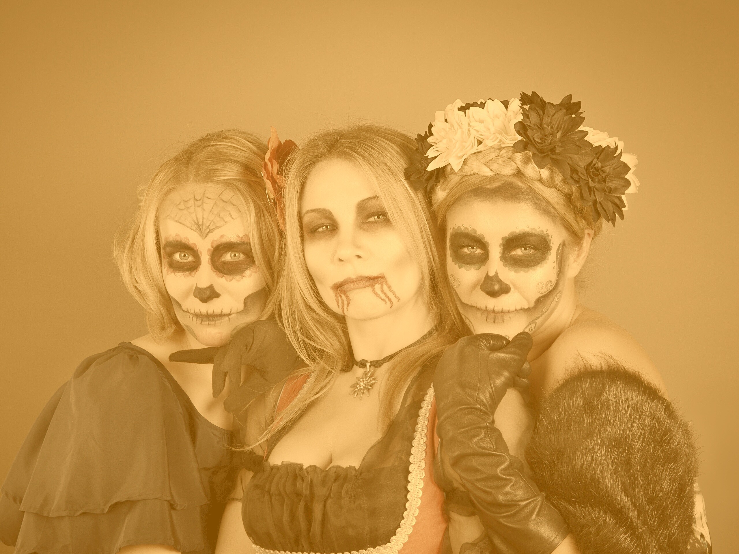 Макияж на хэллоувин обои