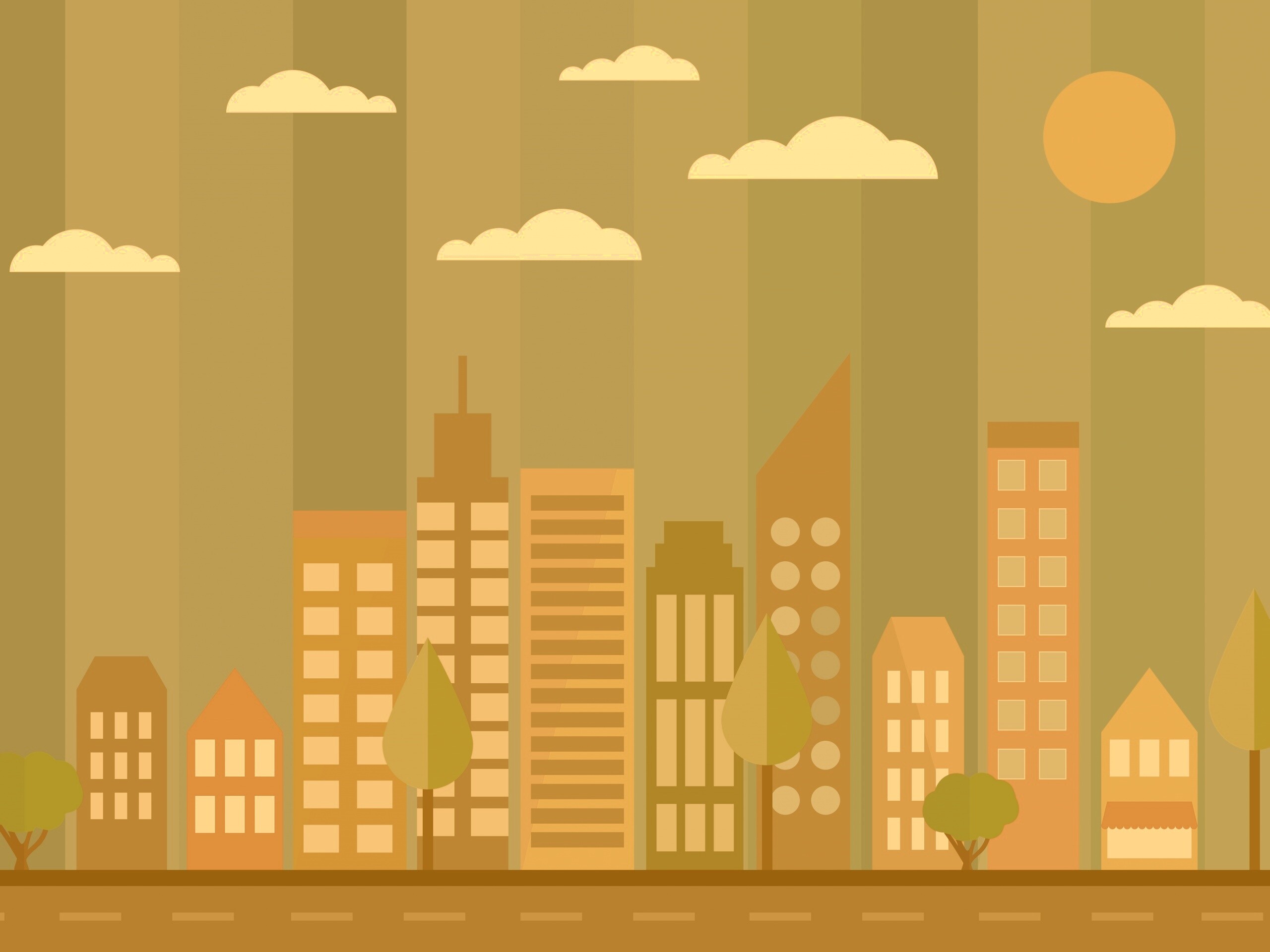 Векторный рисунок города обои
