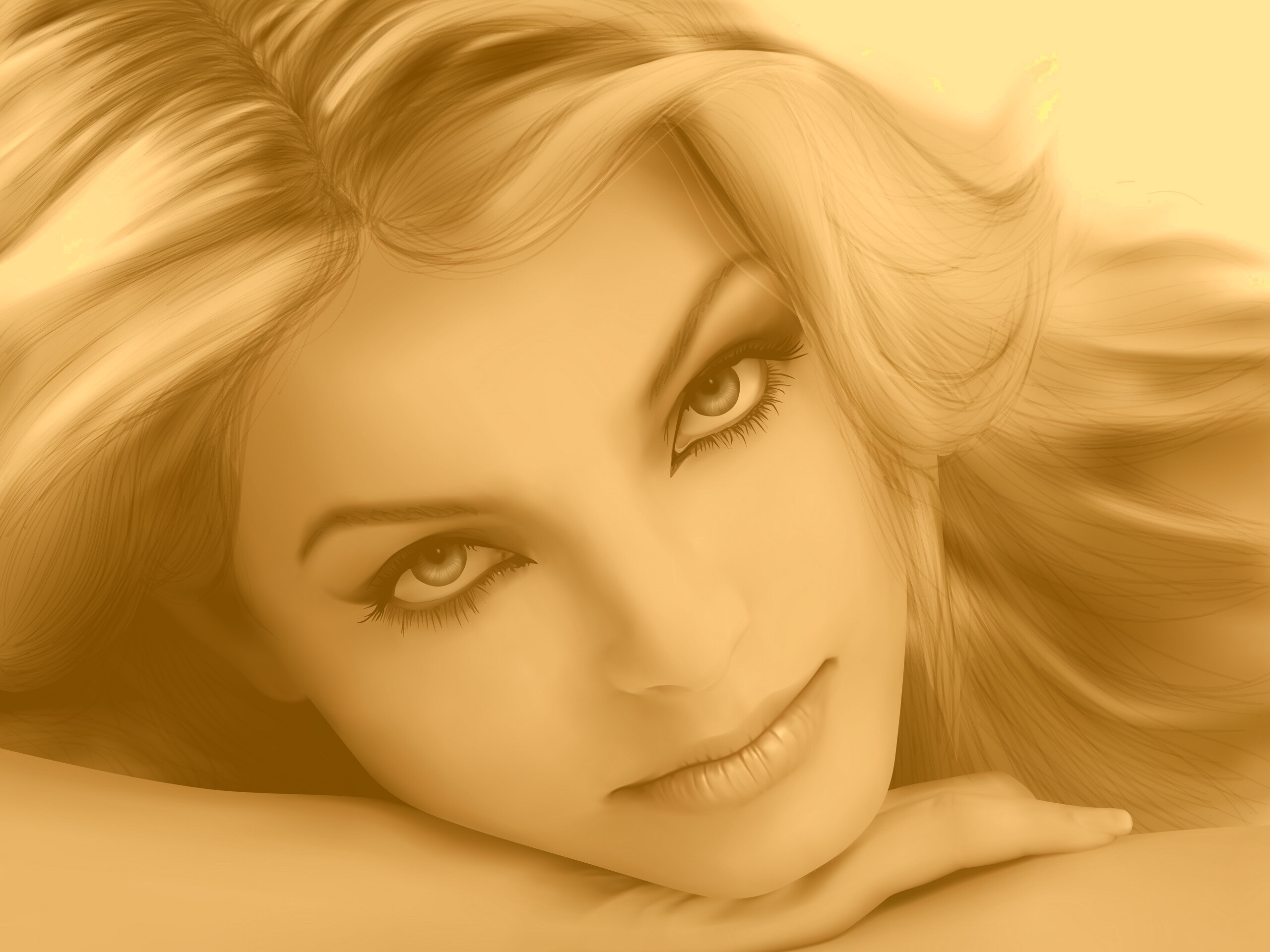 Девушка в векторе обои