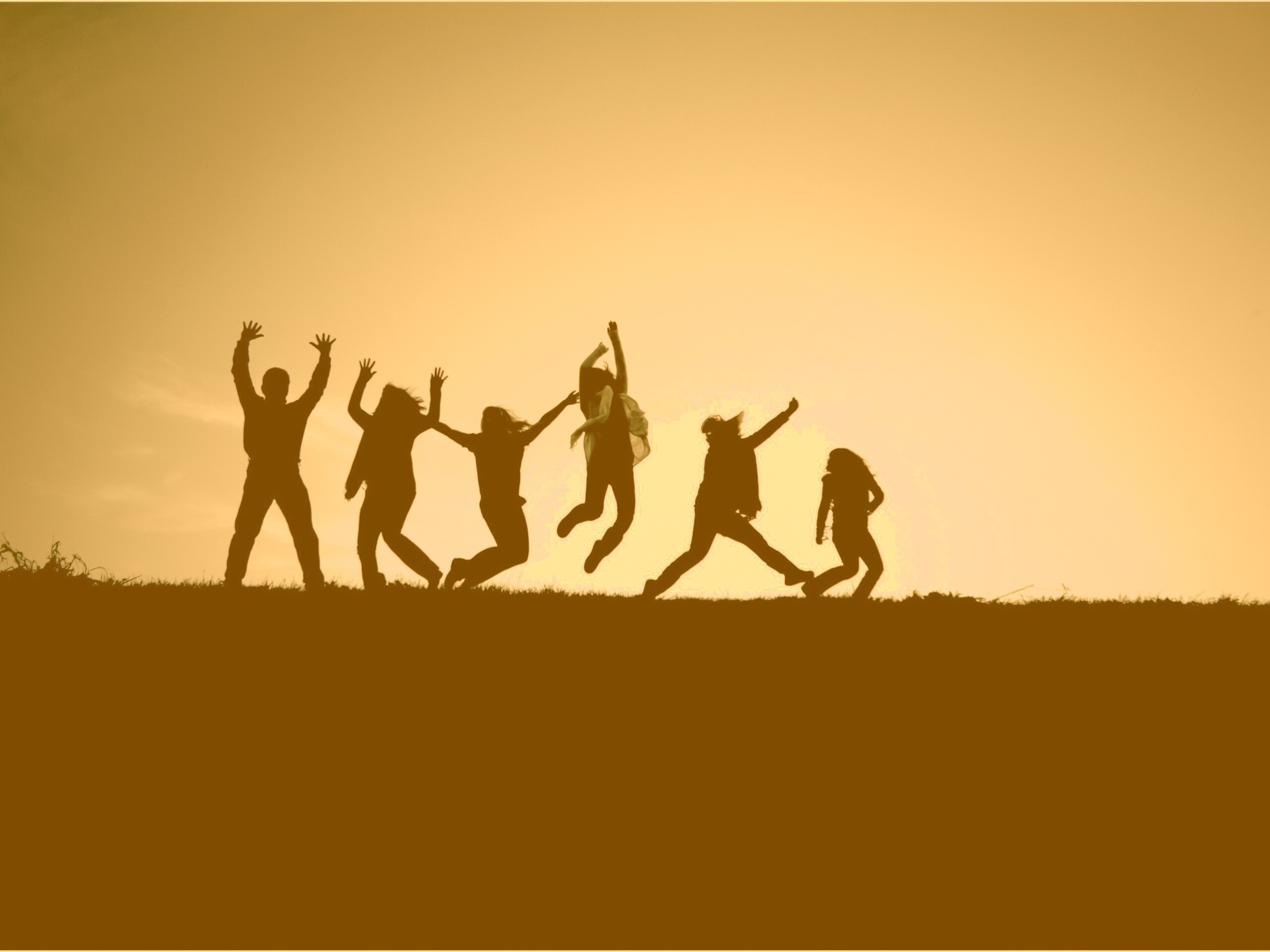 Силуэты людей обои