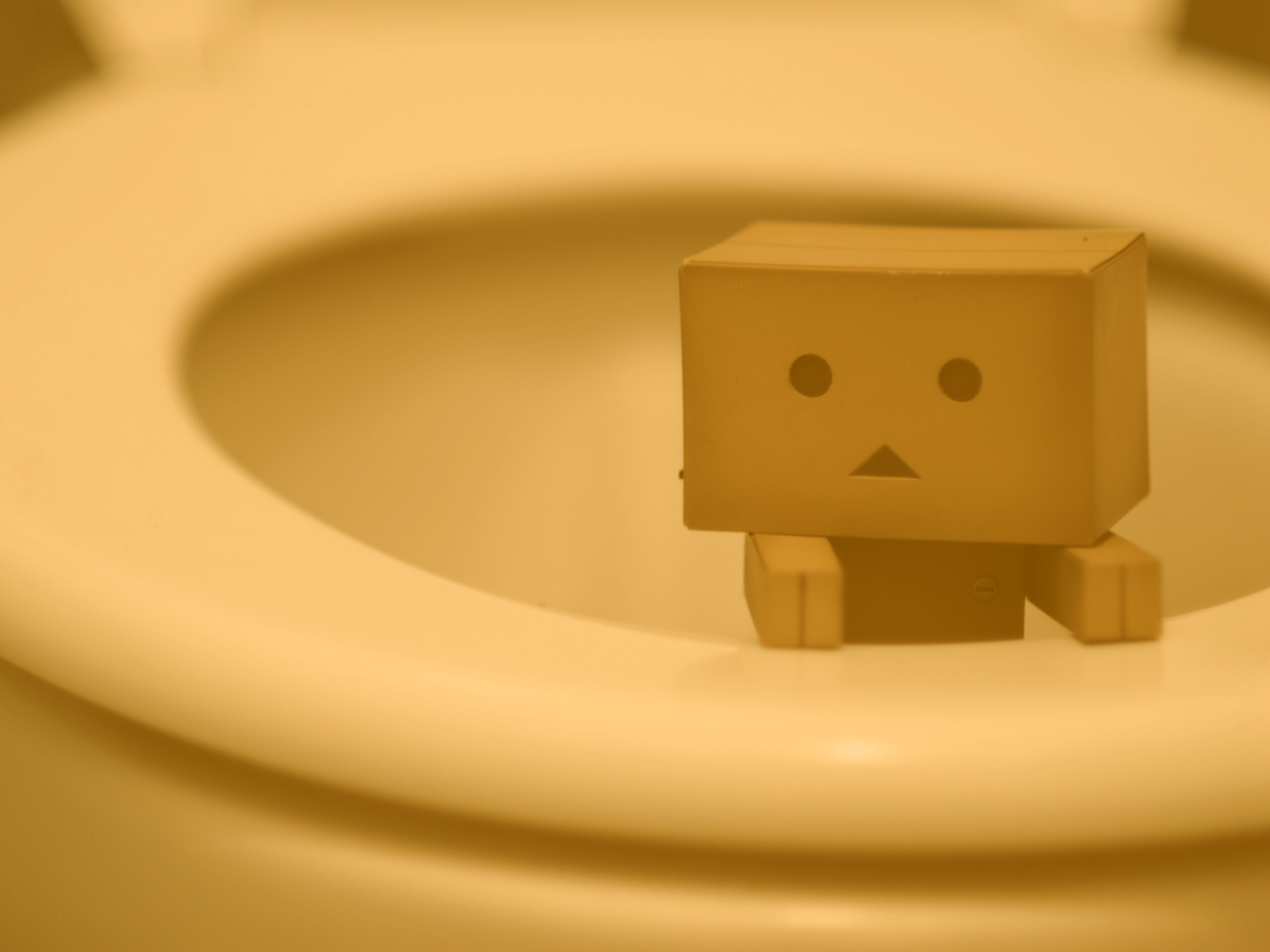 Danbo в унитазе обои
