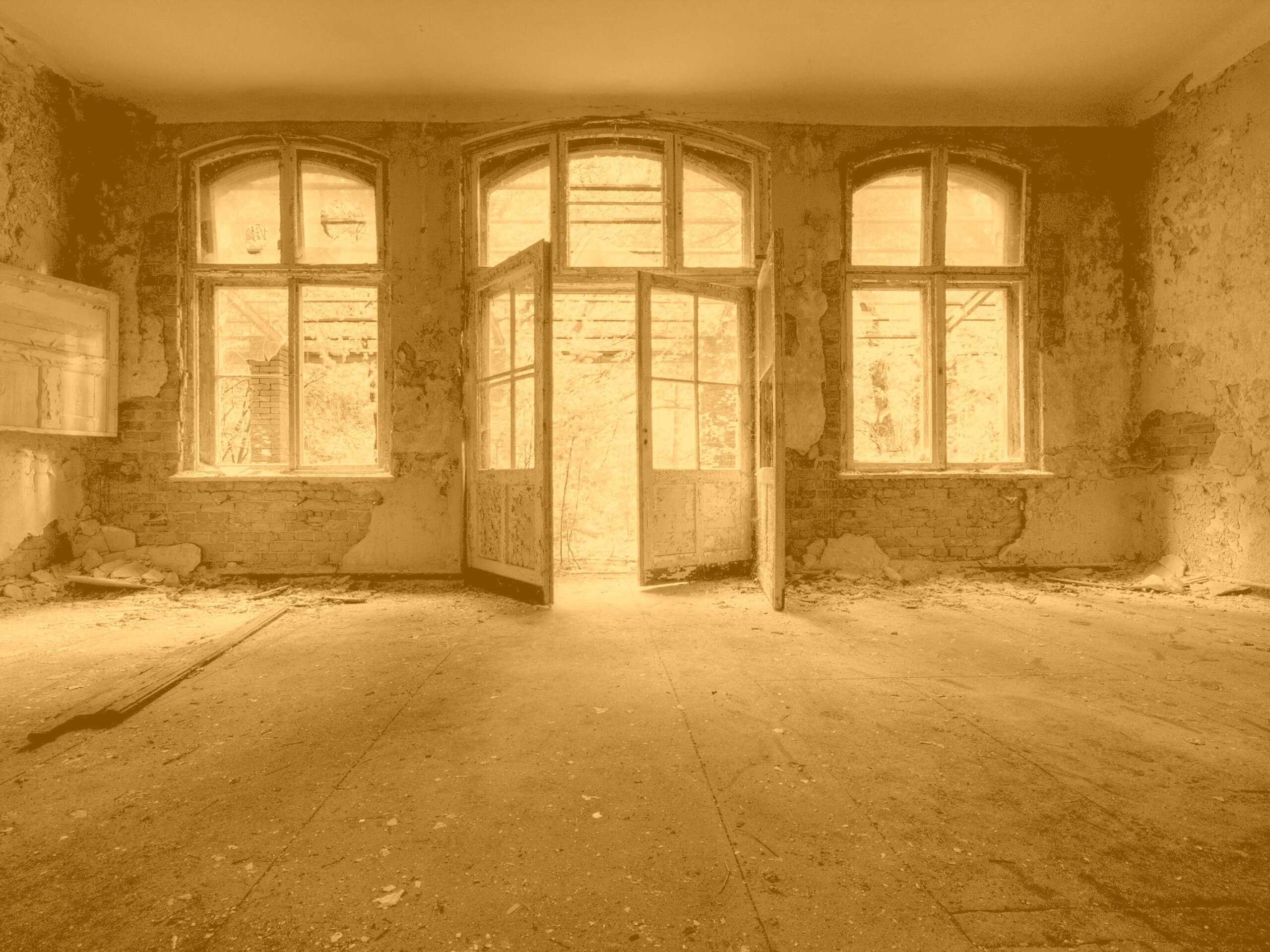 Комната в заброшенном здании обои
