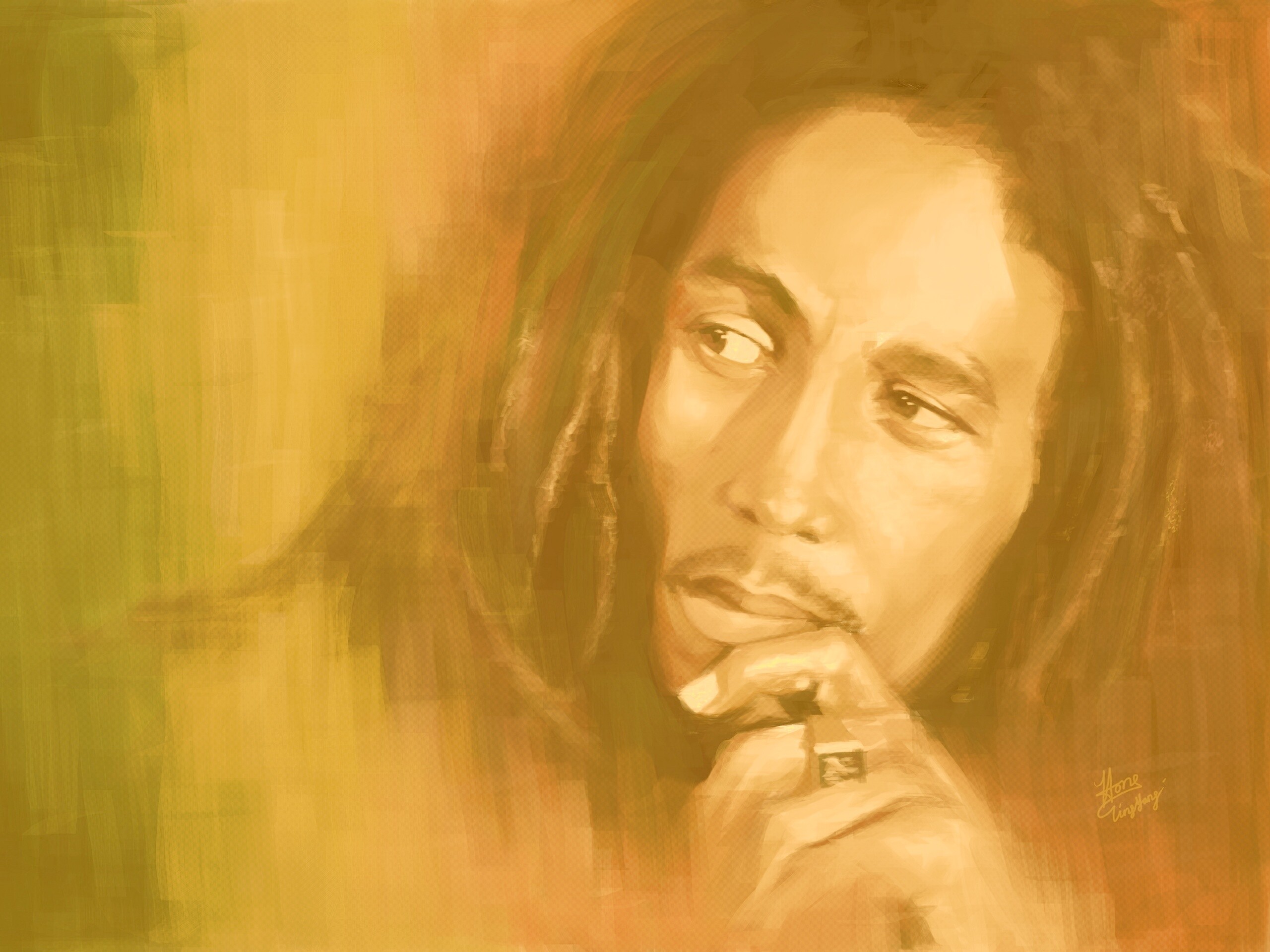 Портет Боба Марли обои