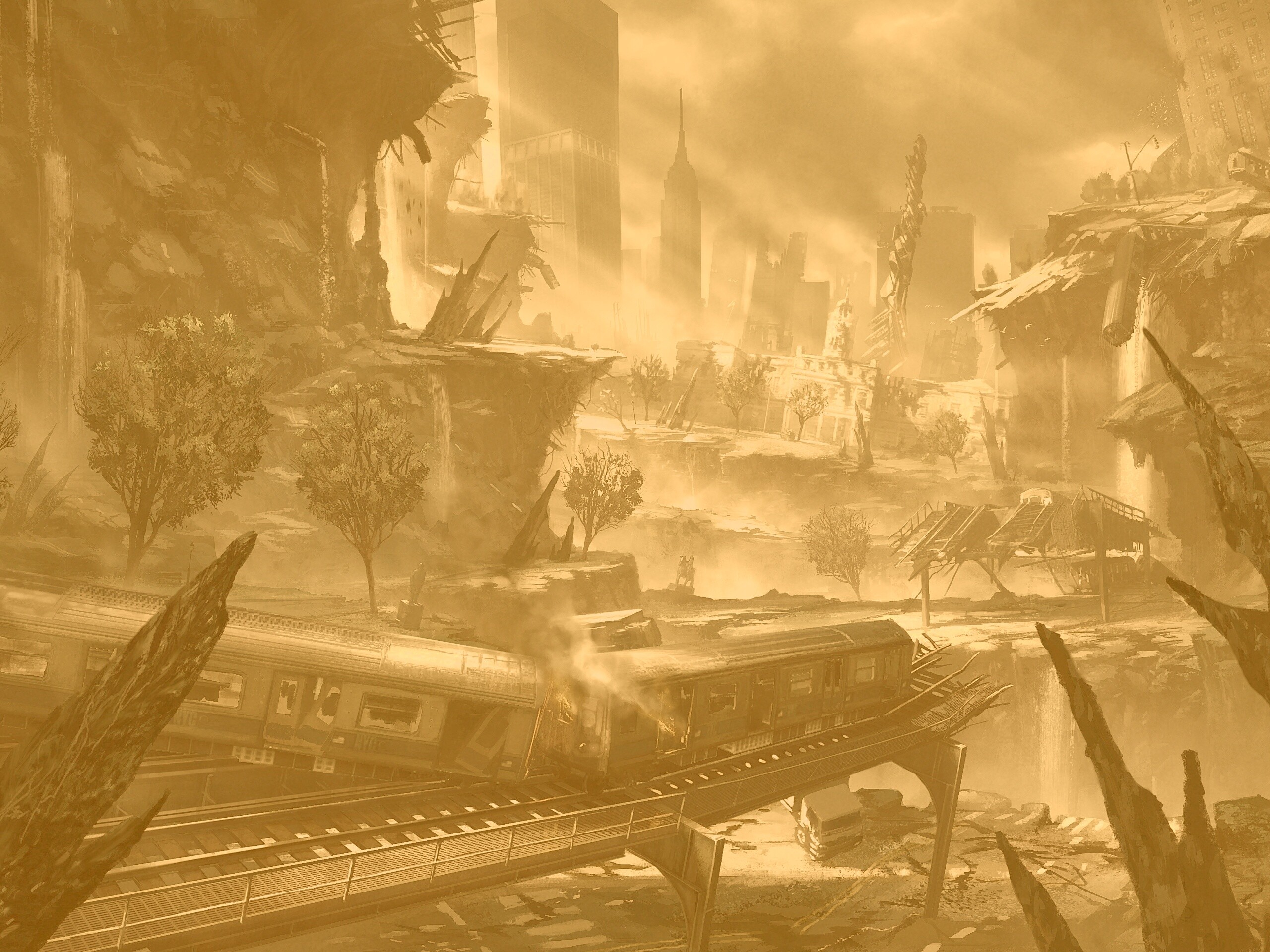 Развалины Нью-Йорка обои