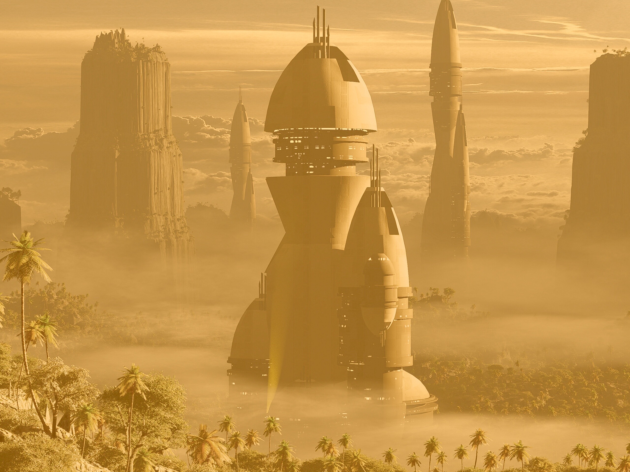 Город будущего обои