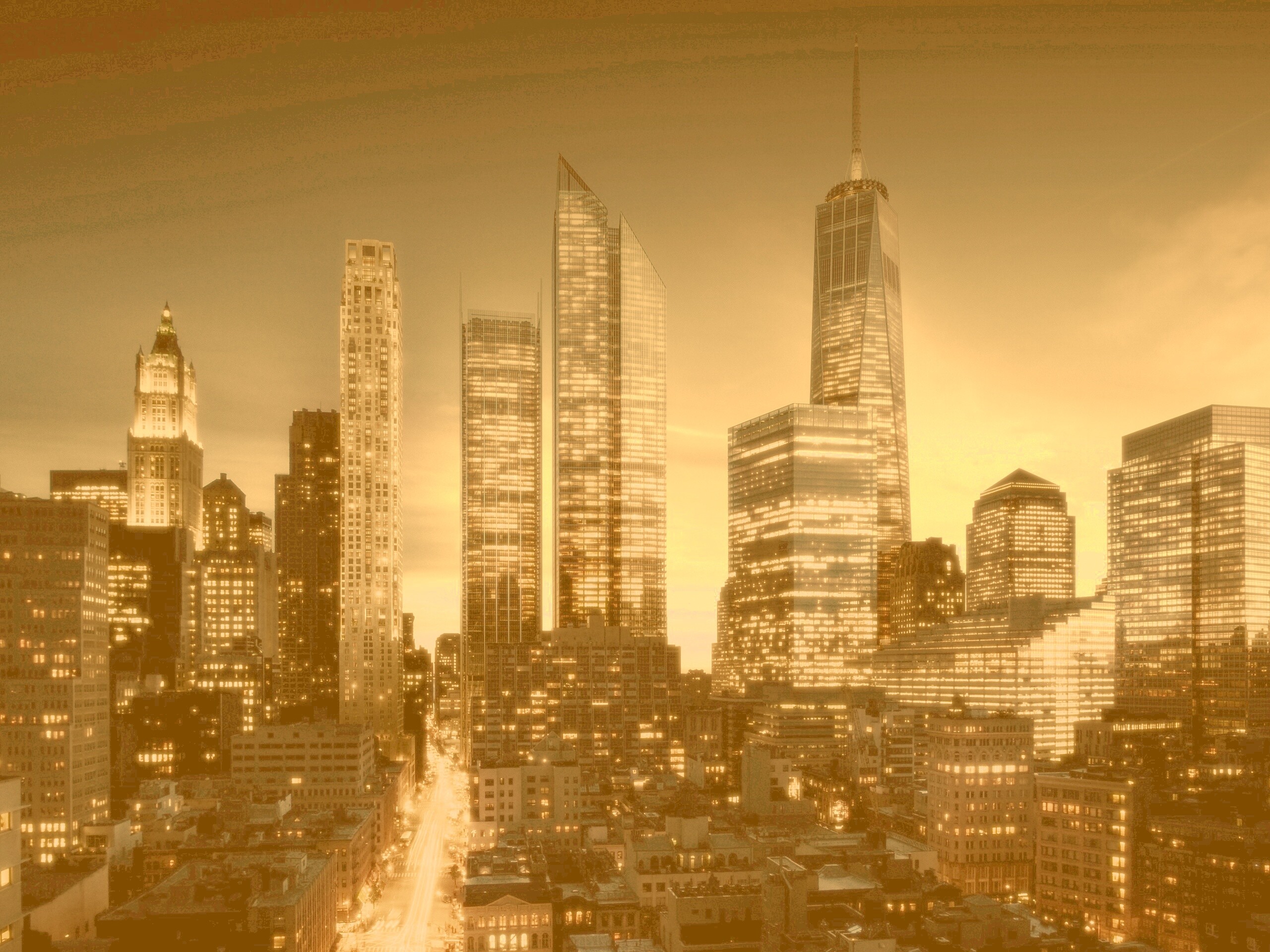 Ночной город обои