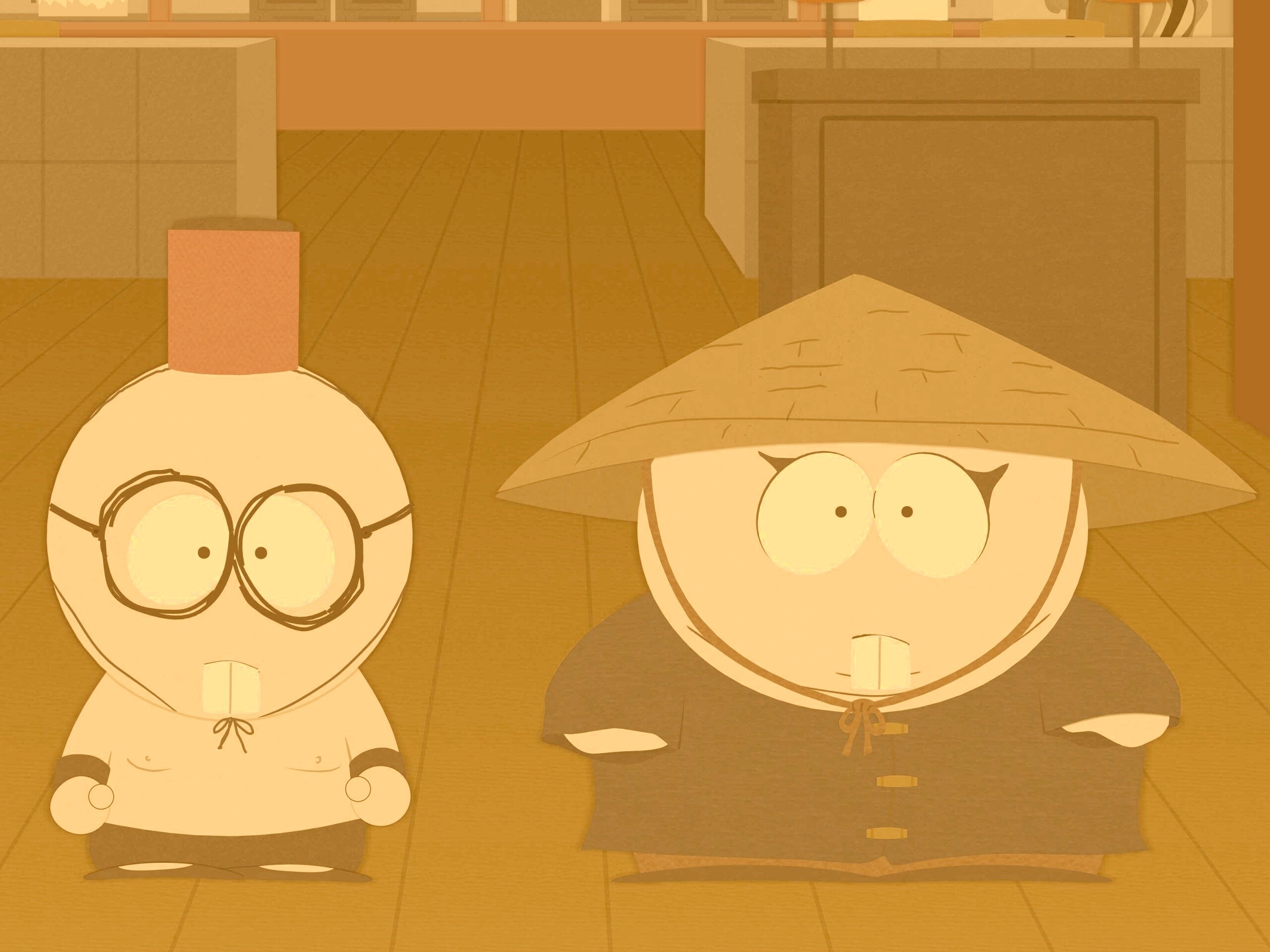 Баттерс Стотч и Эрик Картман в Китайской проблеме обои