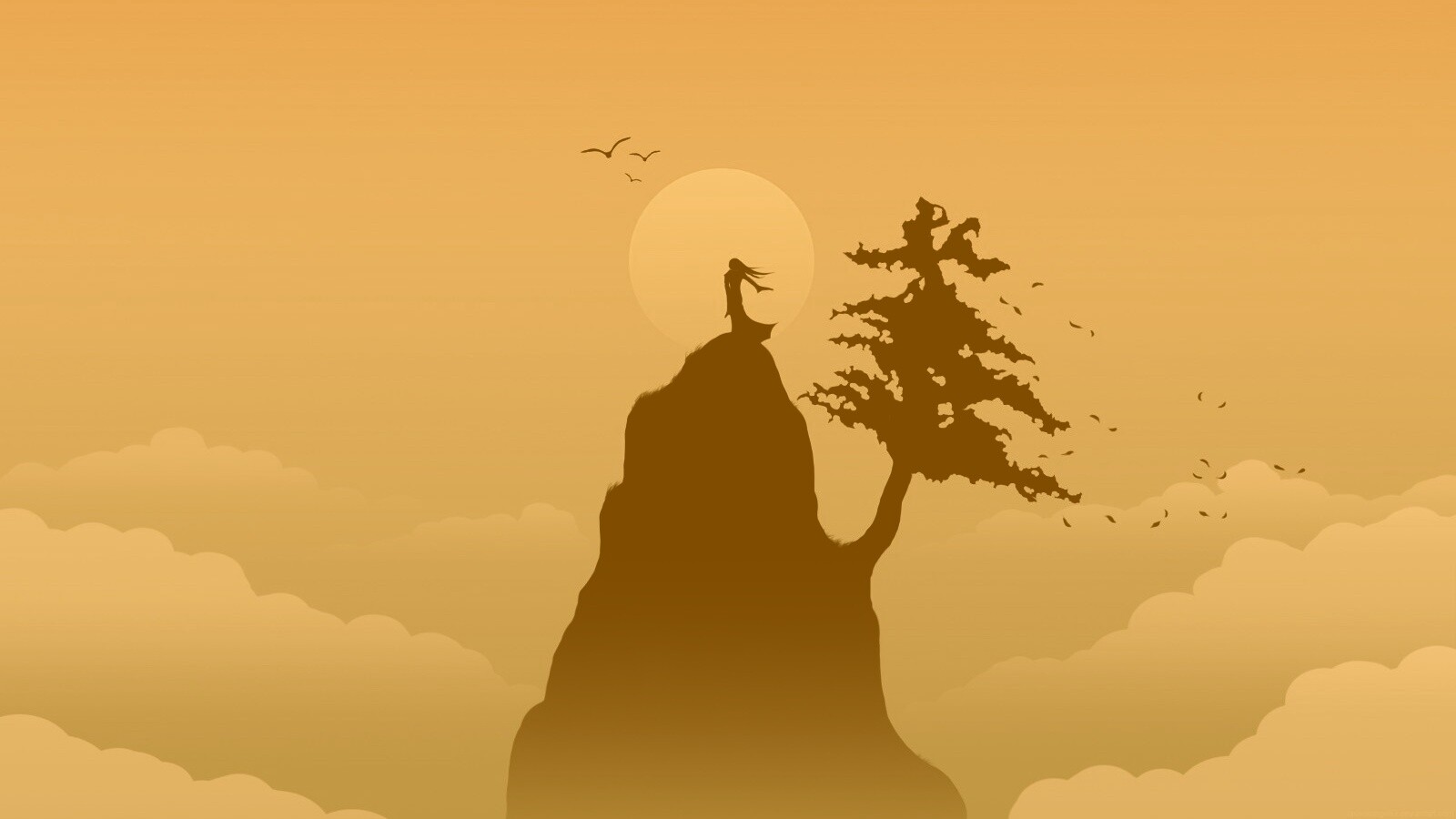 Одна на вершине обои