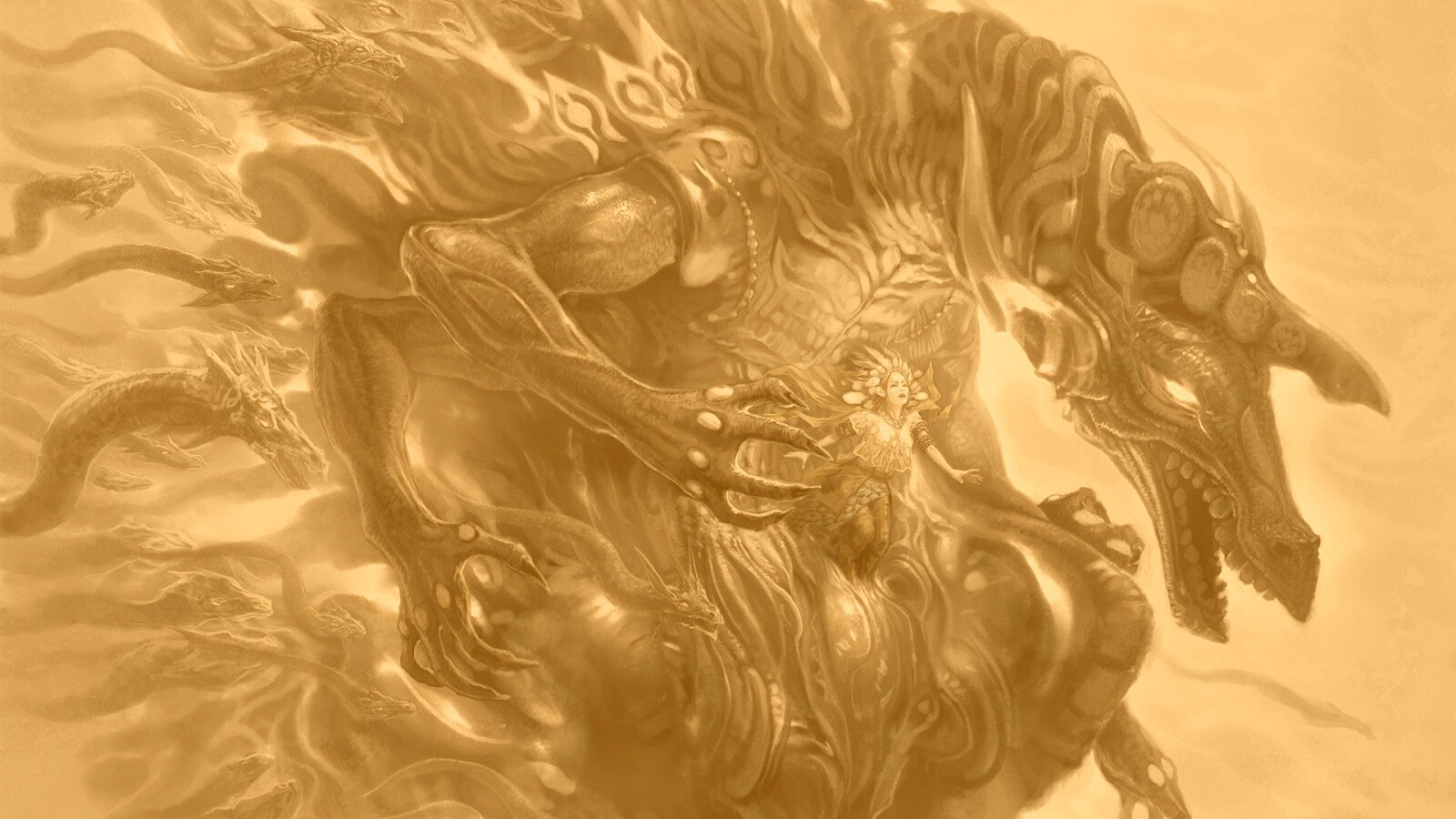 Демон похищающий девушку обои