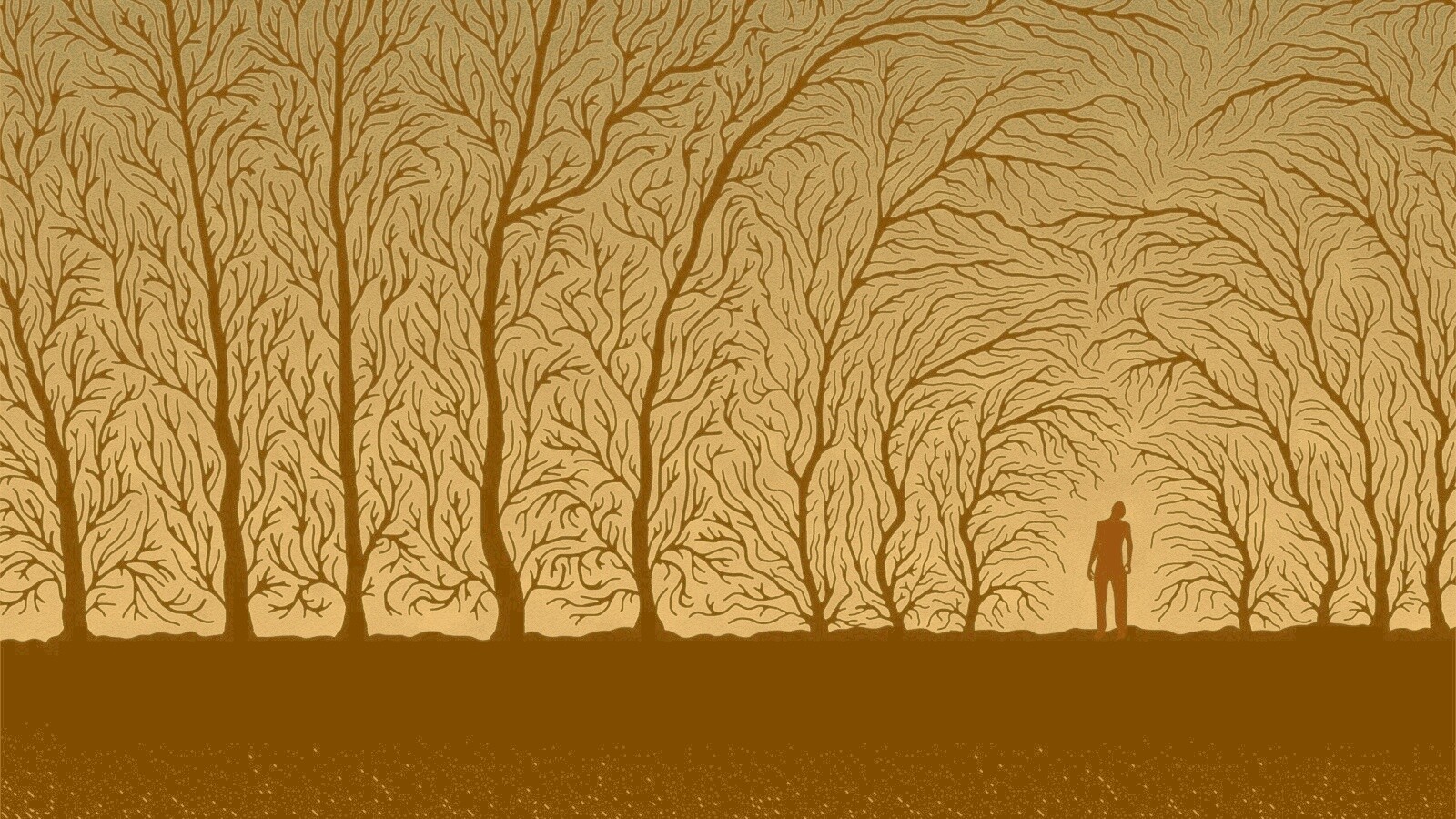 Смыкающиеся деревья обои