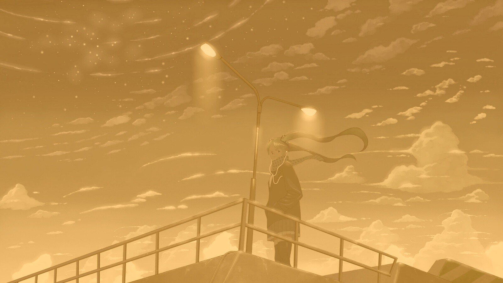 Под фонарем обои