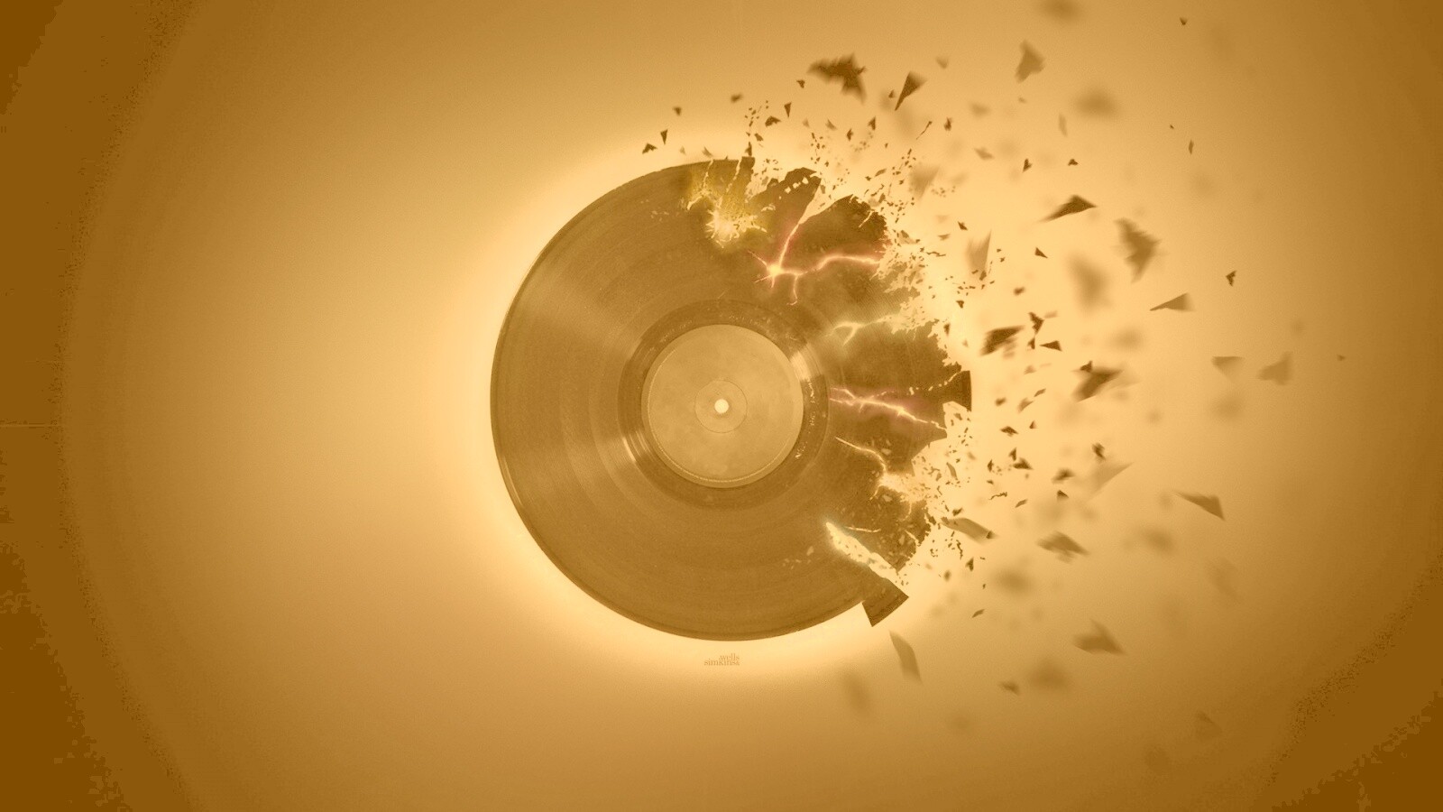 Разрывающийся винил обои