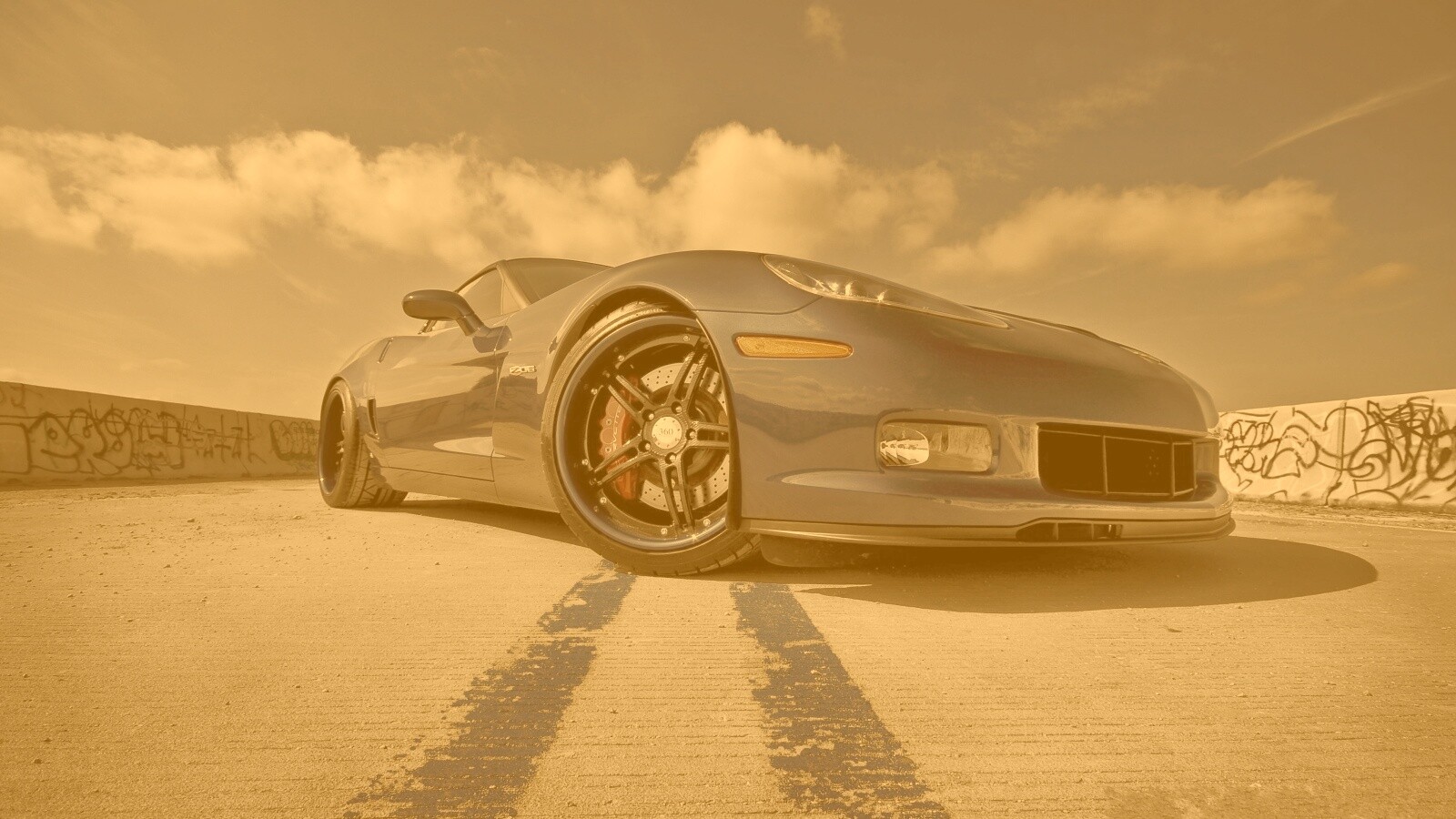 Синий спорткар обои