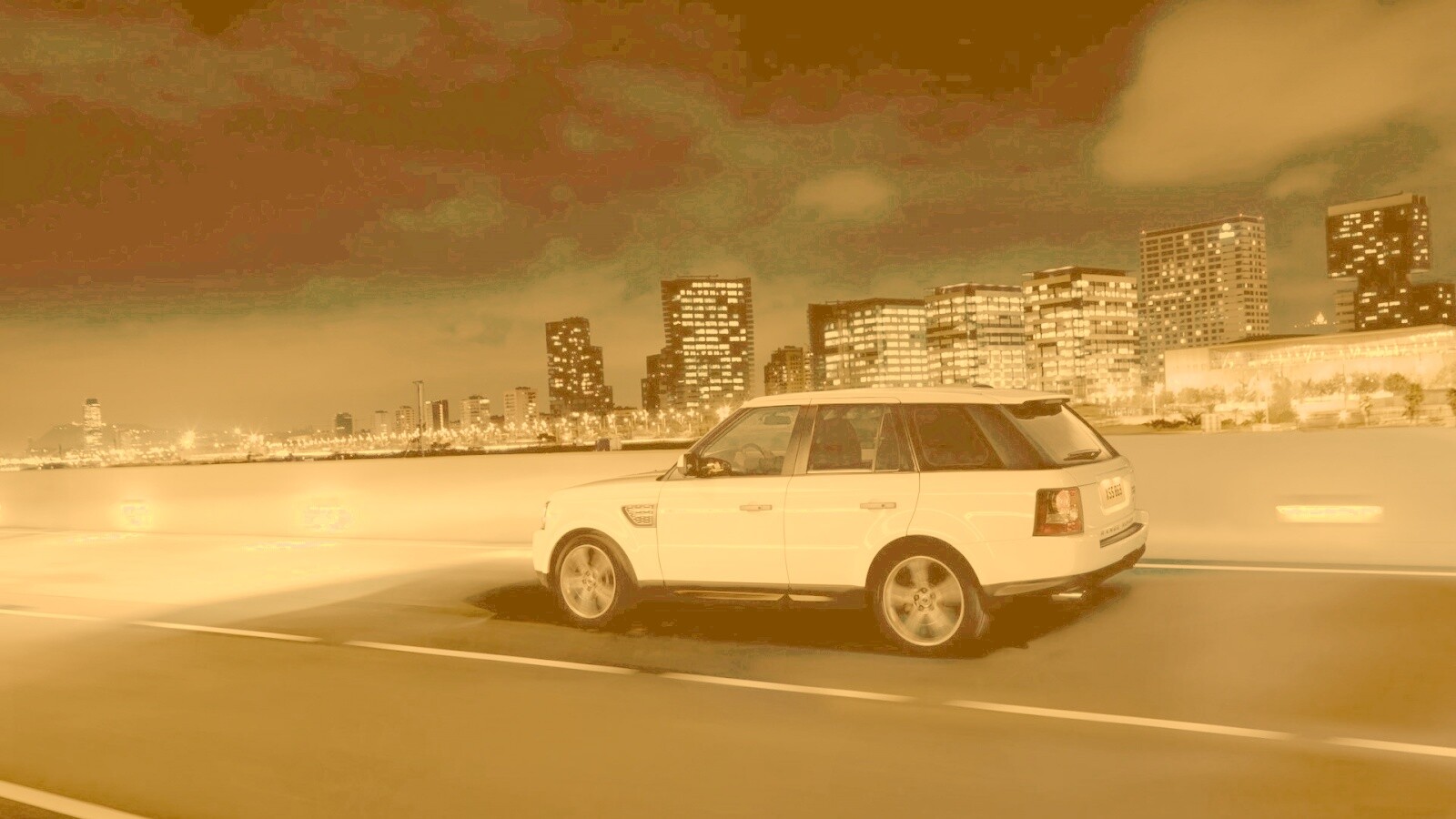 Белый Лэнд Ровер обои