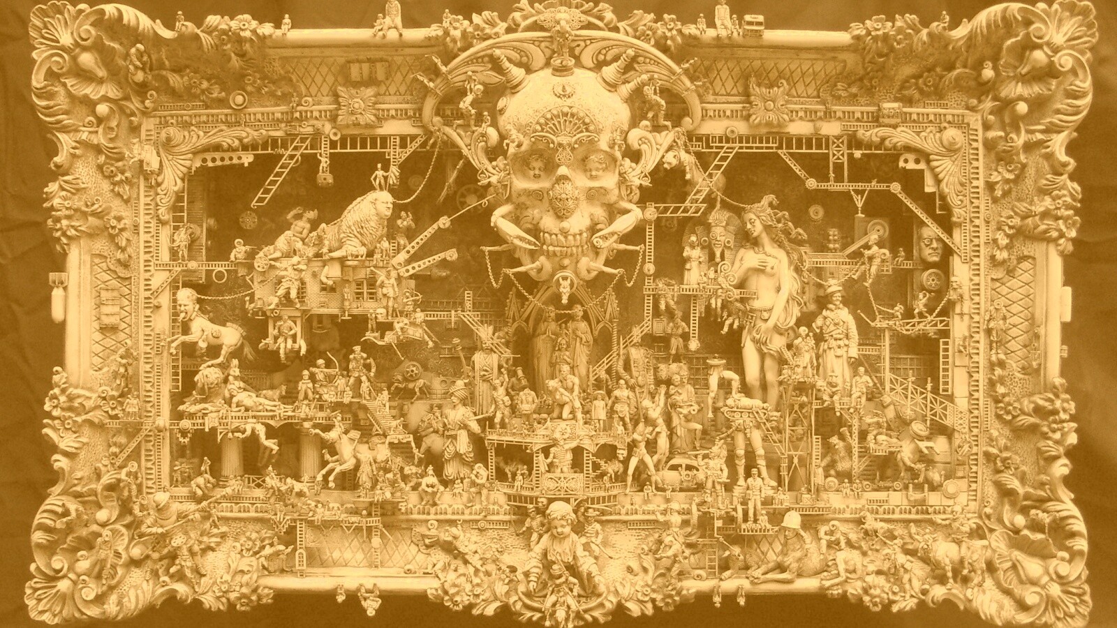 Адская скульптура обои