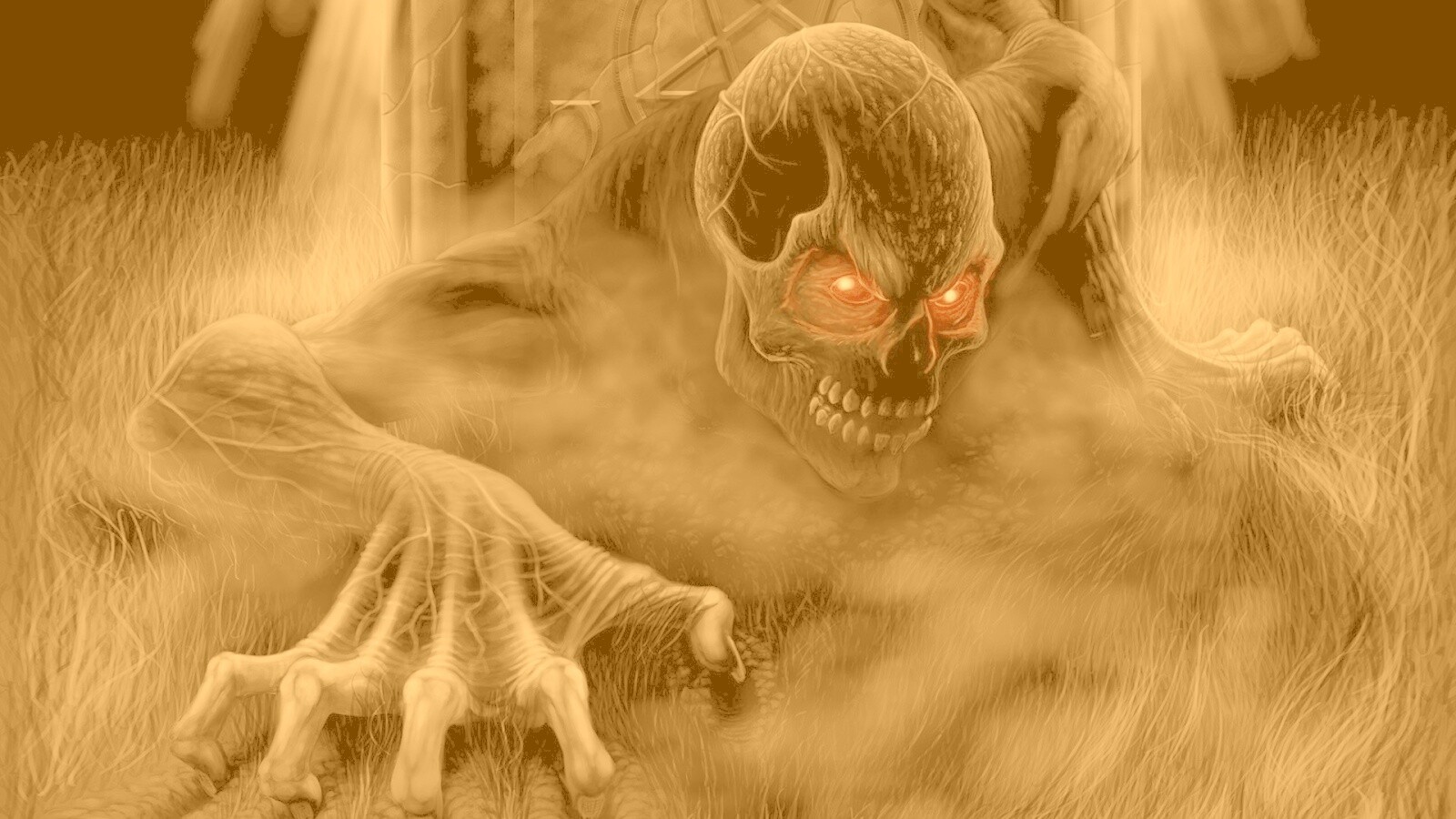 Черный труп вылезает из могилы обои