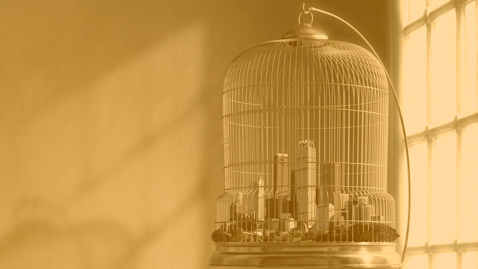 Город в клетке обои