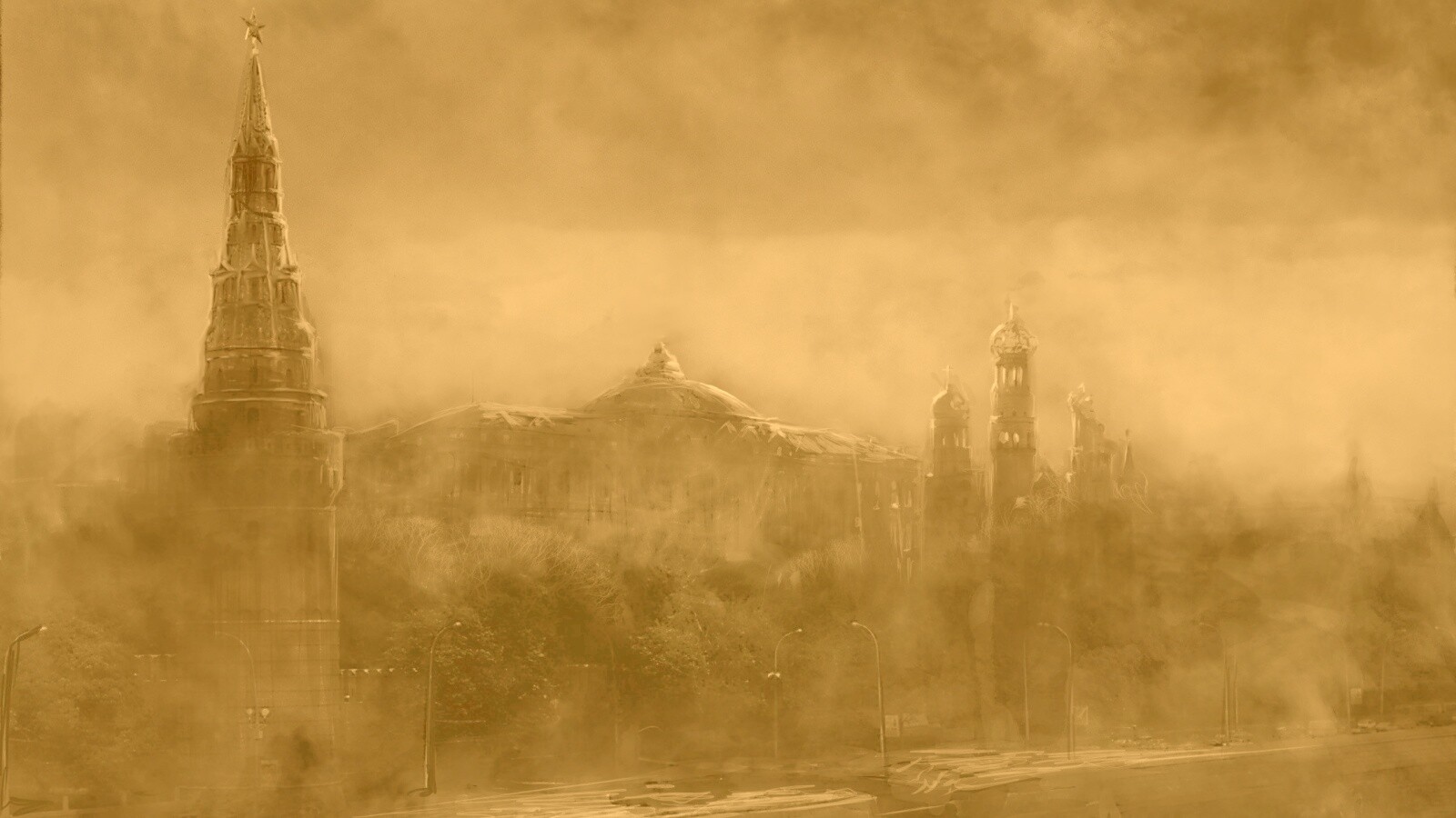 Постапокалиптическая Москва обои