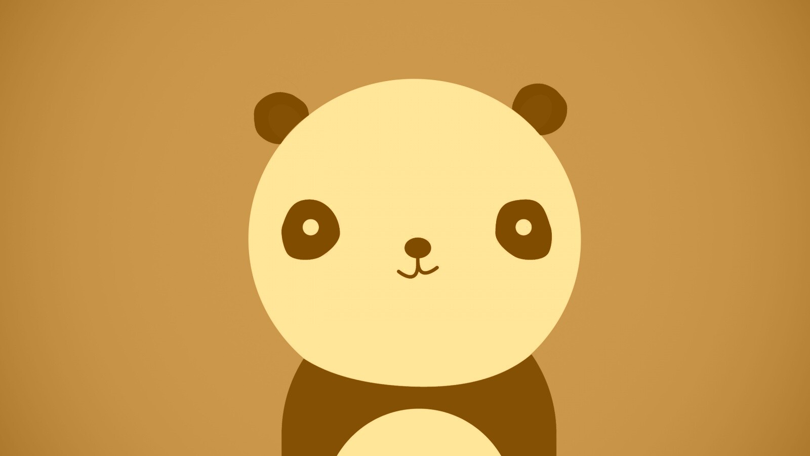 Минималистичная панда обои