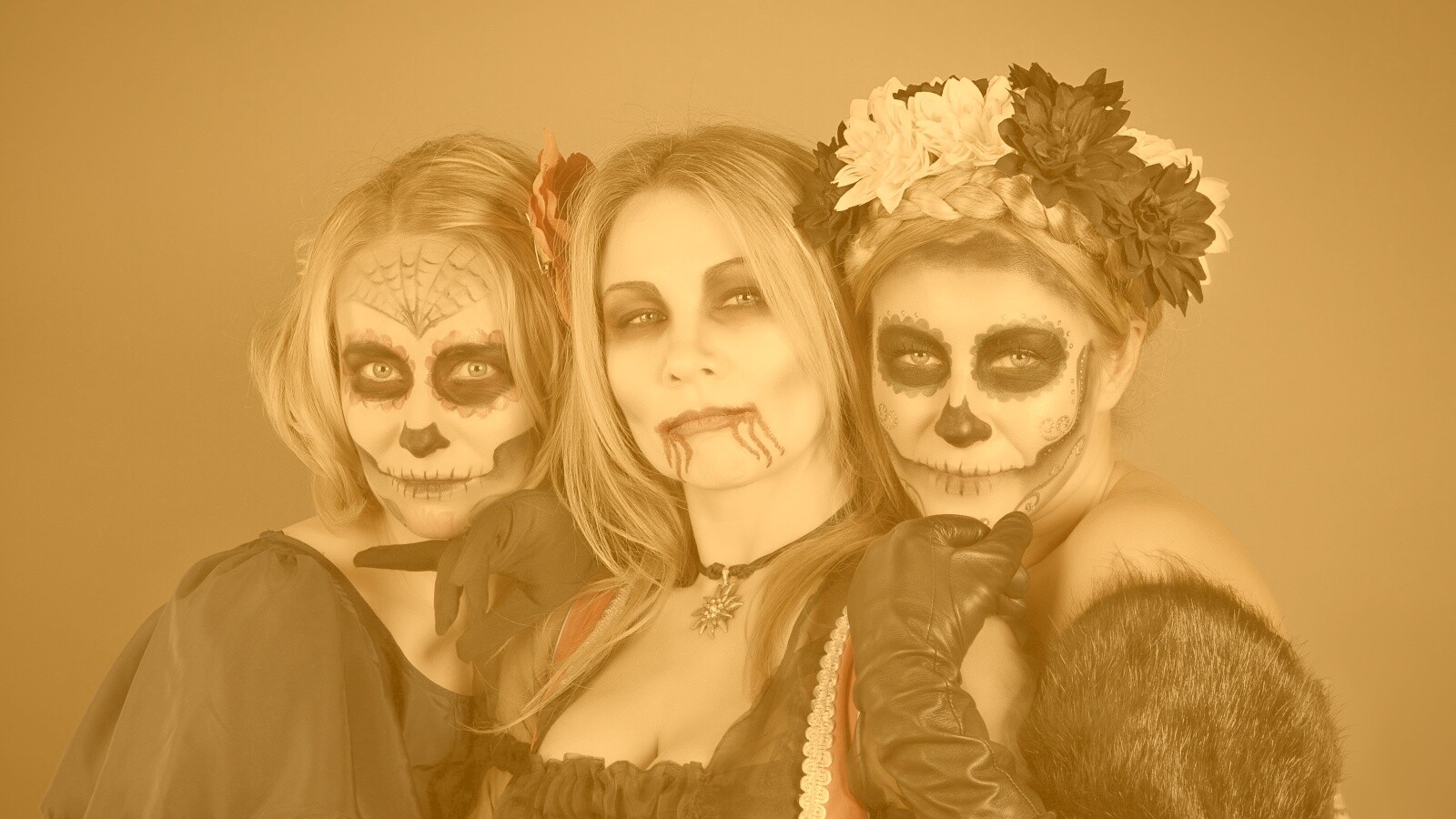 Макияж на хэллоувин обои