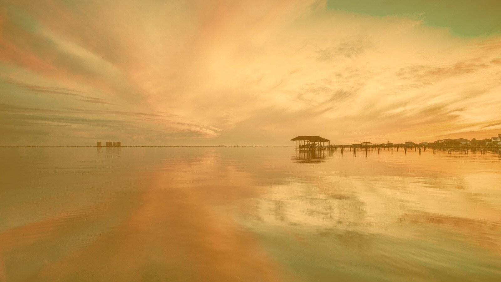 Прекрасный океанский закат обои