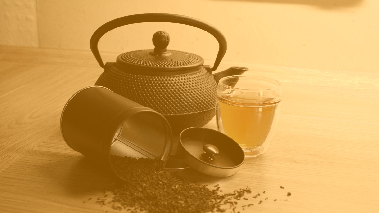 Черный чайный набор обои