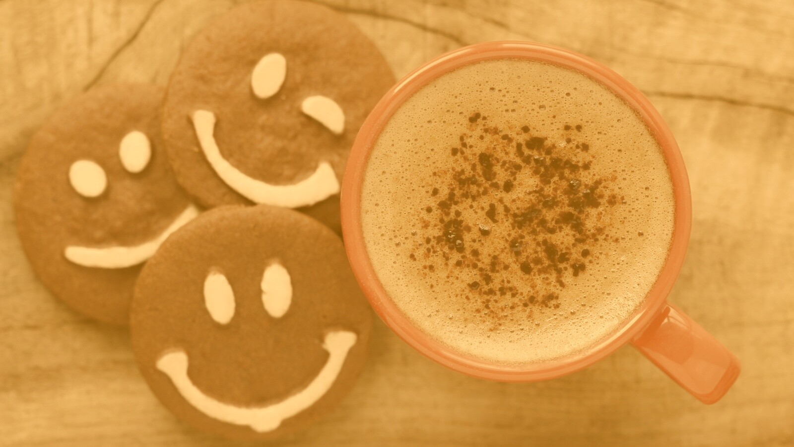 Кофе с печеньками обои