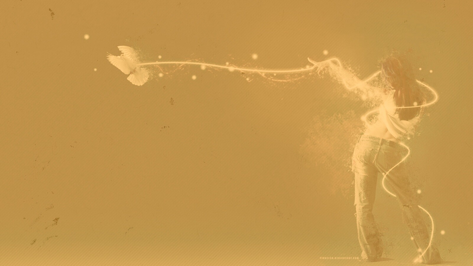 Девушка с бабочкой обои