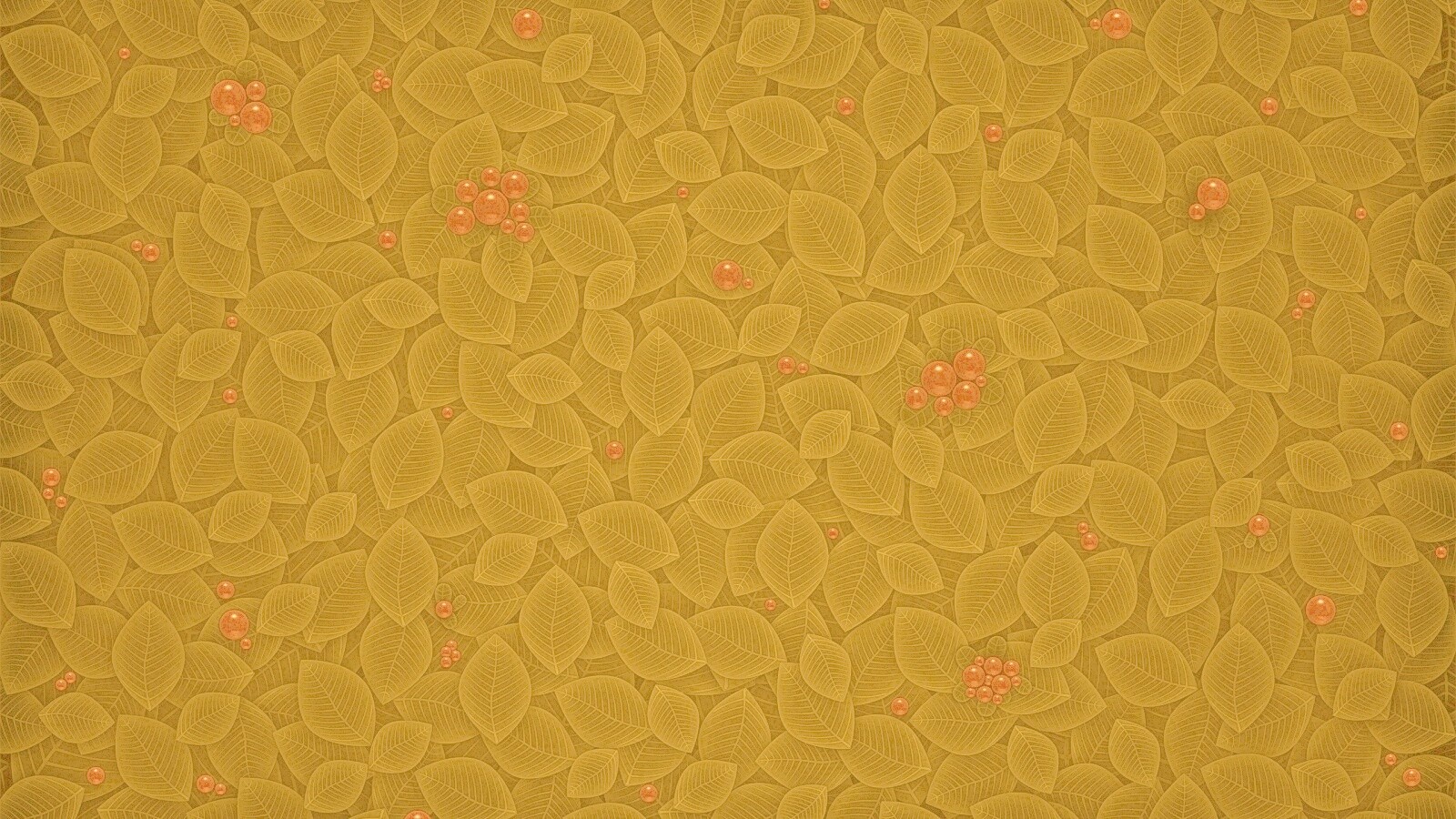 Векторные листья с ягодами обои