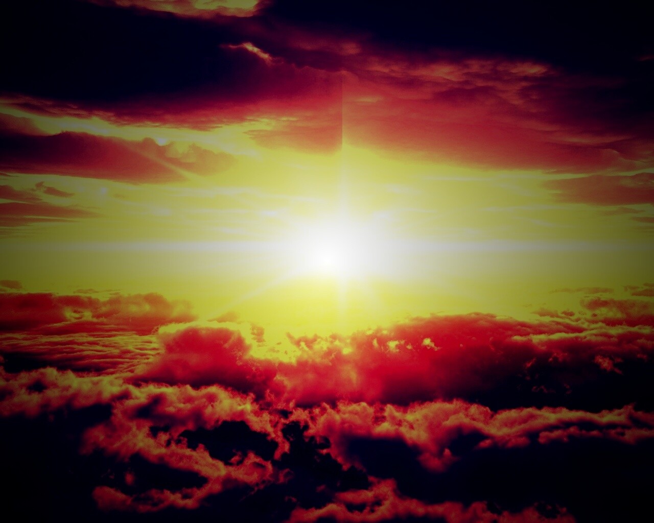 Небеса и солнце обои