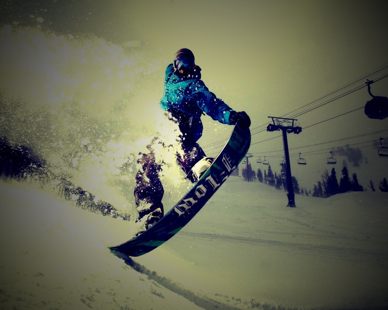 Сноубордист обои