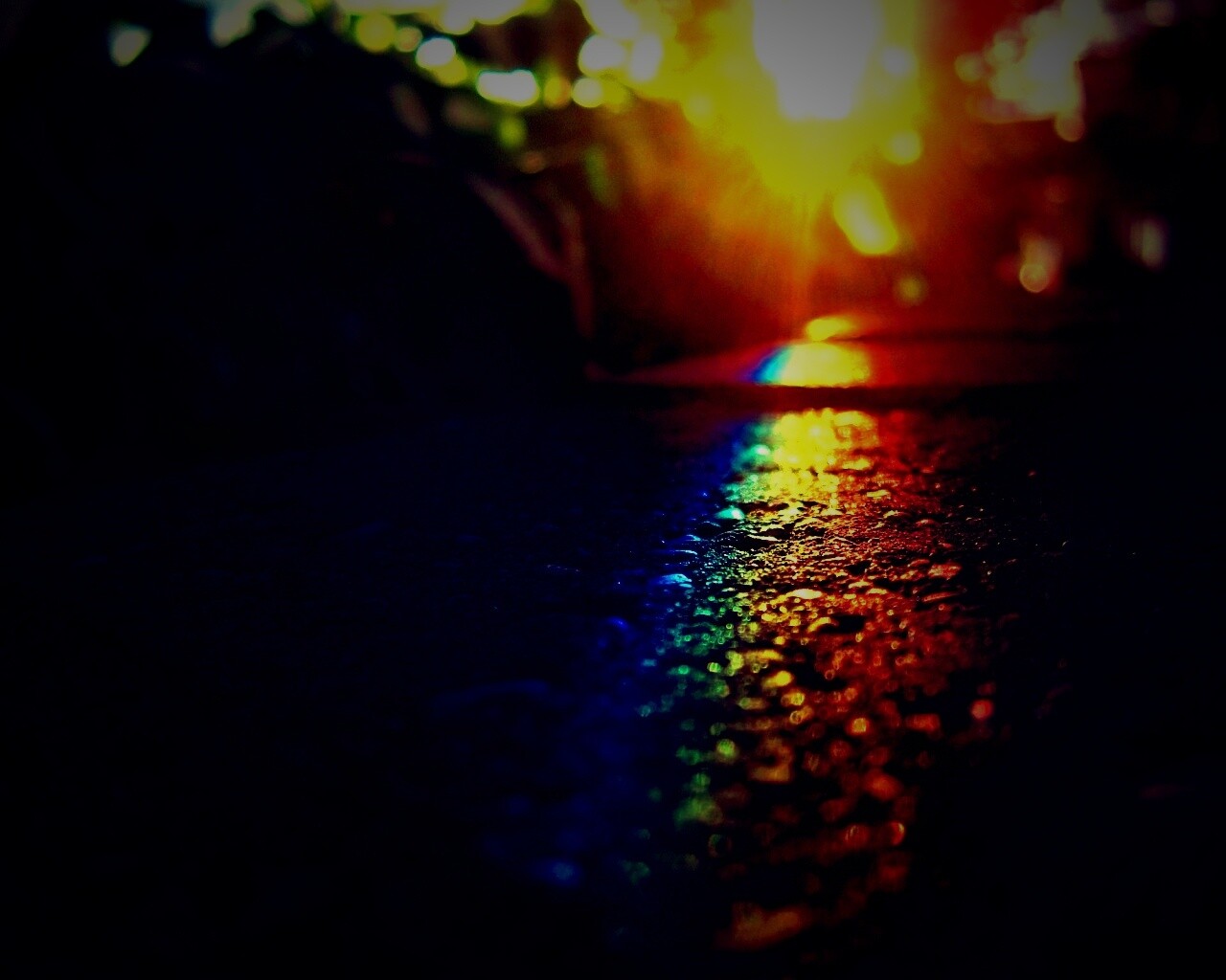 Макро радуга на камне обои