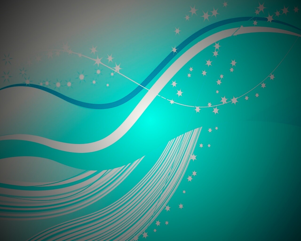 Голубые линие и белые блики обои