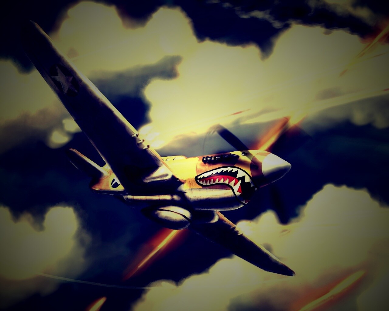 Истребитель акула обои
