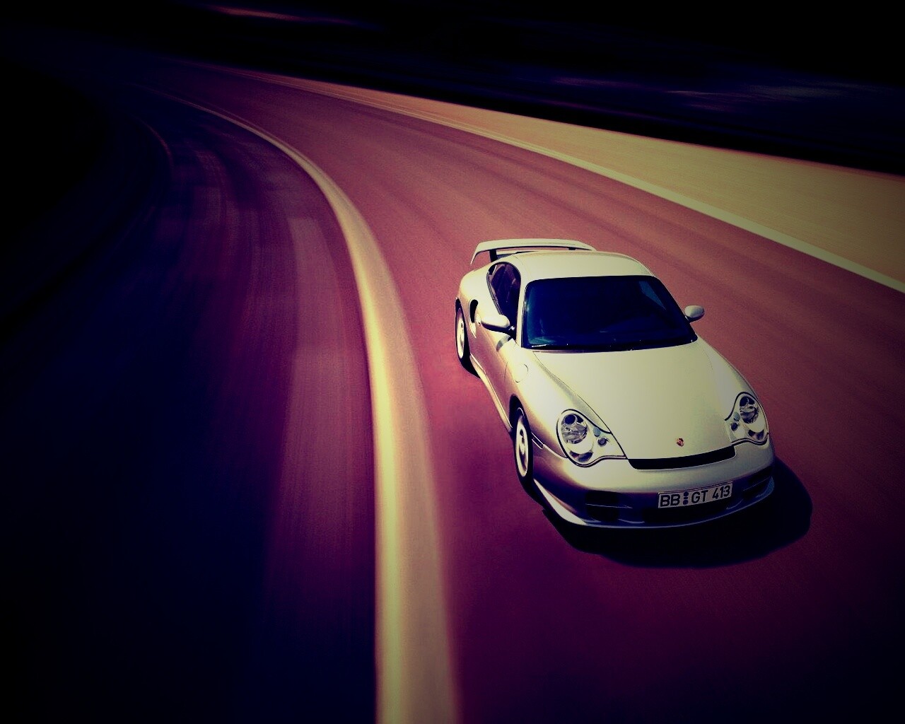Порше на треке обои