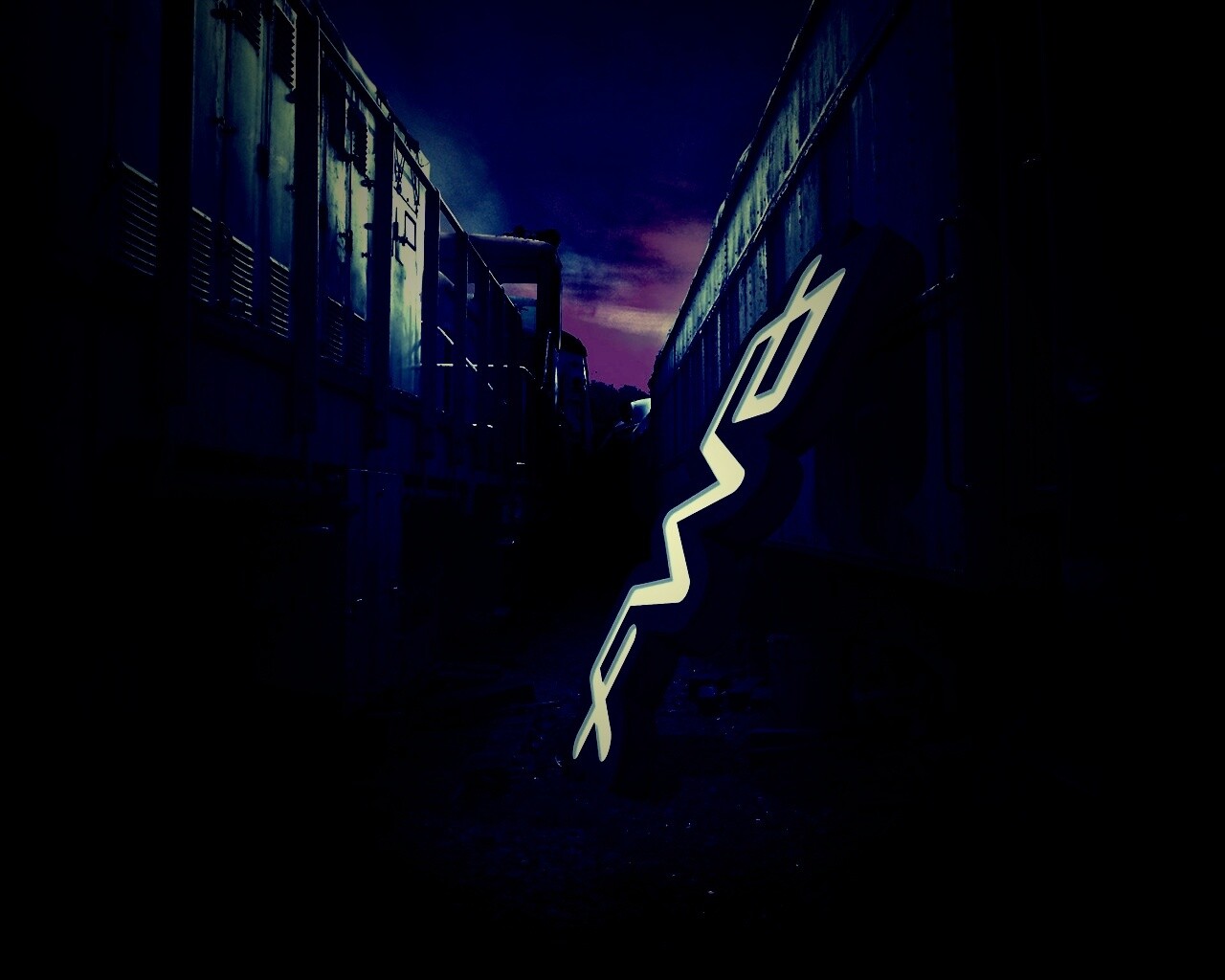 Упавшая вывеска обои